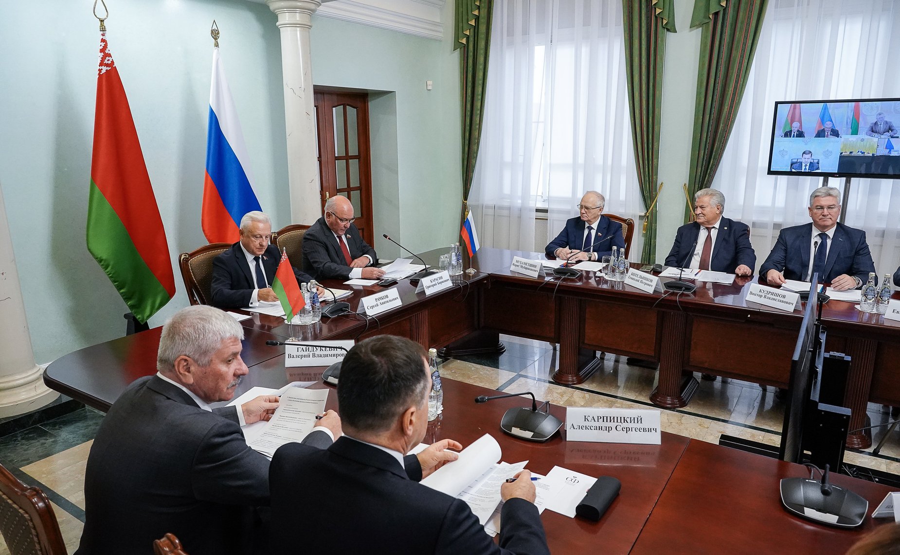 Совместное заседание Комитета СФ по международным делам и Постоянной комиссии Совета Республики Национального собрания Республики Беларусь по международным делам и национальной безопасности