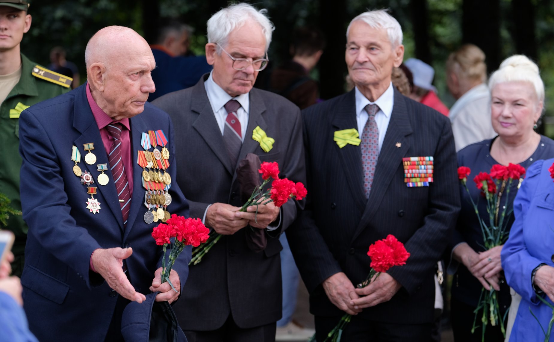 Торжественная траурная церемония на Пискаревском мемориальном кладбище