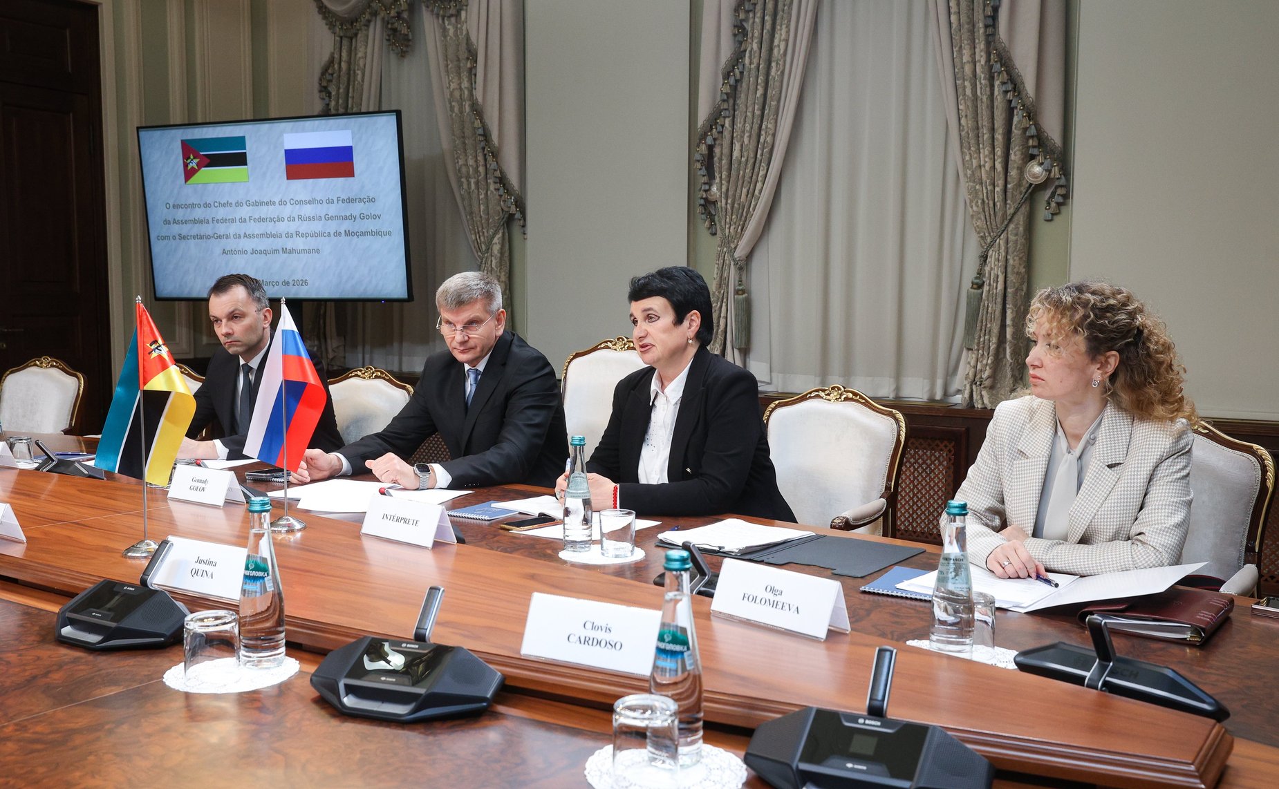 Встреча Руководителя Аппарата Совета Федерации Геннадия Голова с Генеральным секретарем Ассамблеи Республики Мозамбик