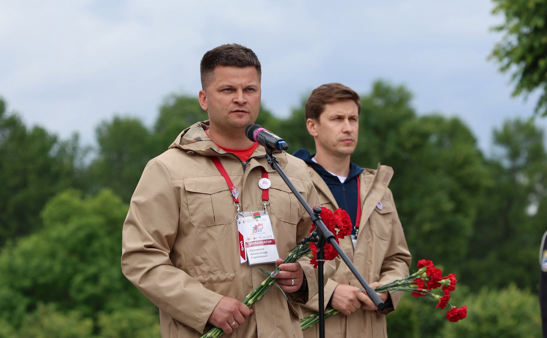 Культурно-образовательный проект «Поезд памяти». Санкт-Петербург. Церемония возложения цветов на Пискаревском мемориальном кладбище