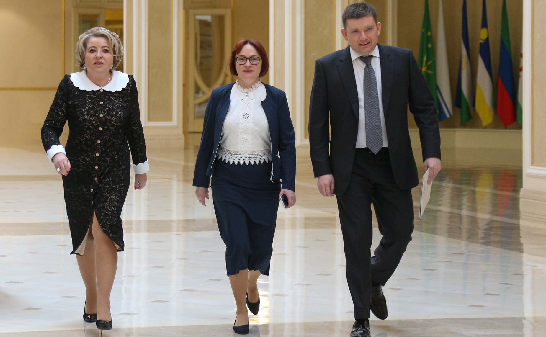 Встреча руководства верхней палаты парламента, Банка России, федеральных органов исполнительной власти и представителей региональных банков