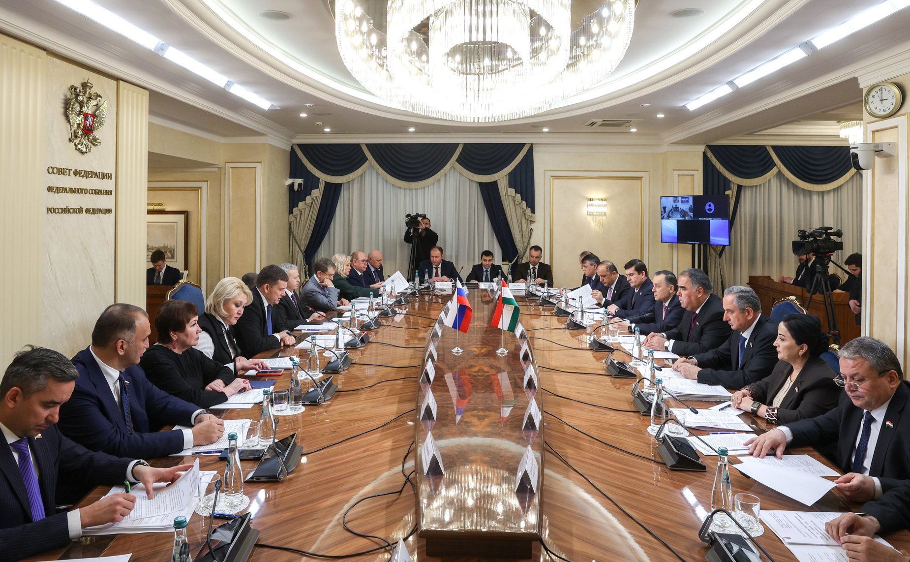 Заседание Комиссии по сотрудничеству Совета Федерации Федерального Собрания Российской Федерации и Маджлиси милли Маджлиси Оли Республики Таджикистан