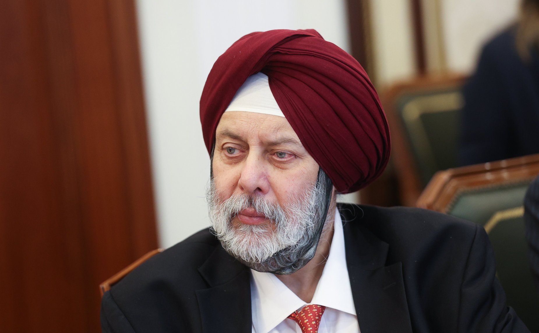 Встреча первого заместителя председателя Комитета СФ по международным делам Андрея Денисова с делегацией Республики Индии во главе с членом Народной палаты парламента Каниможи Карунанидхи