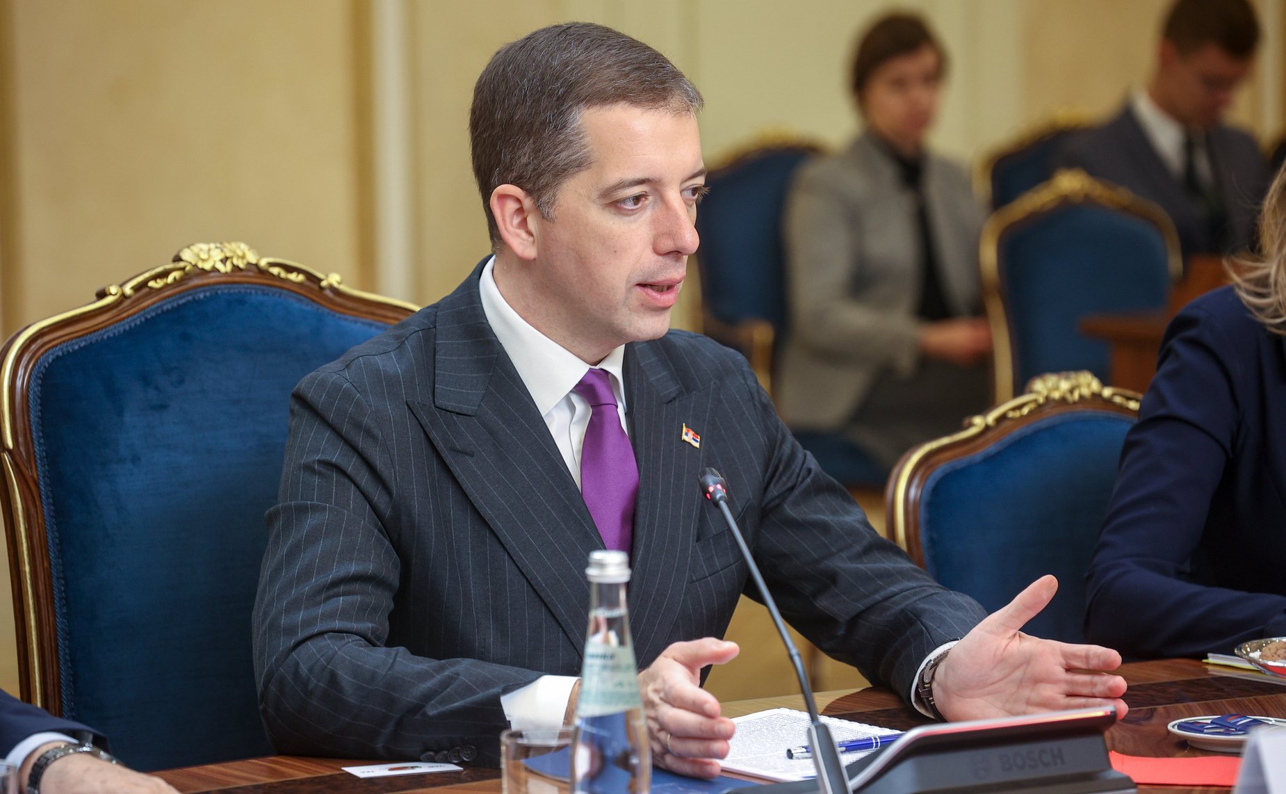 Встреча заместителя Председателя Совета Федерации Константина Косачева с Министром иностранных дел Республики Сербии Марко Джуричем