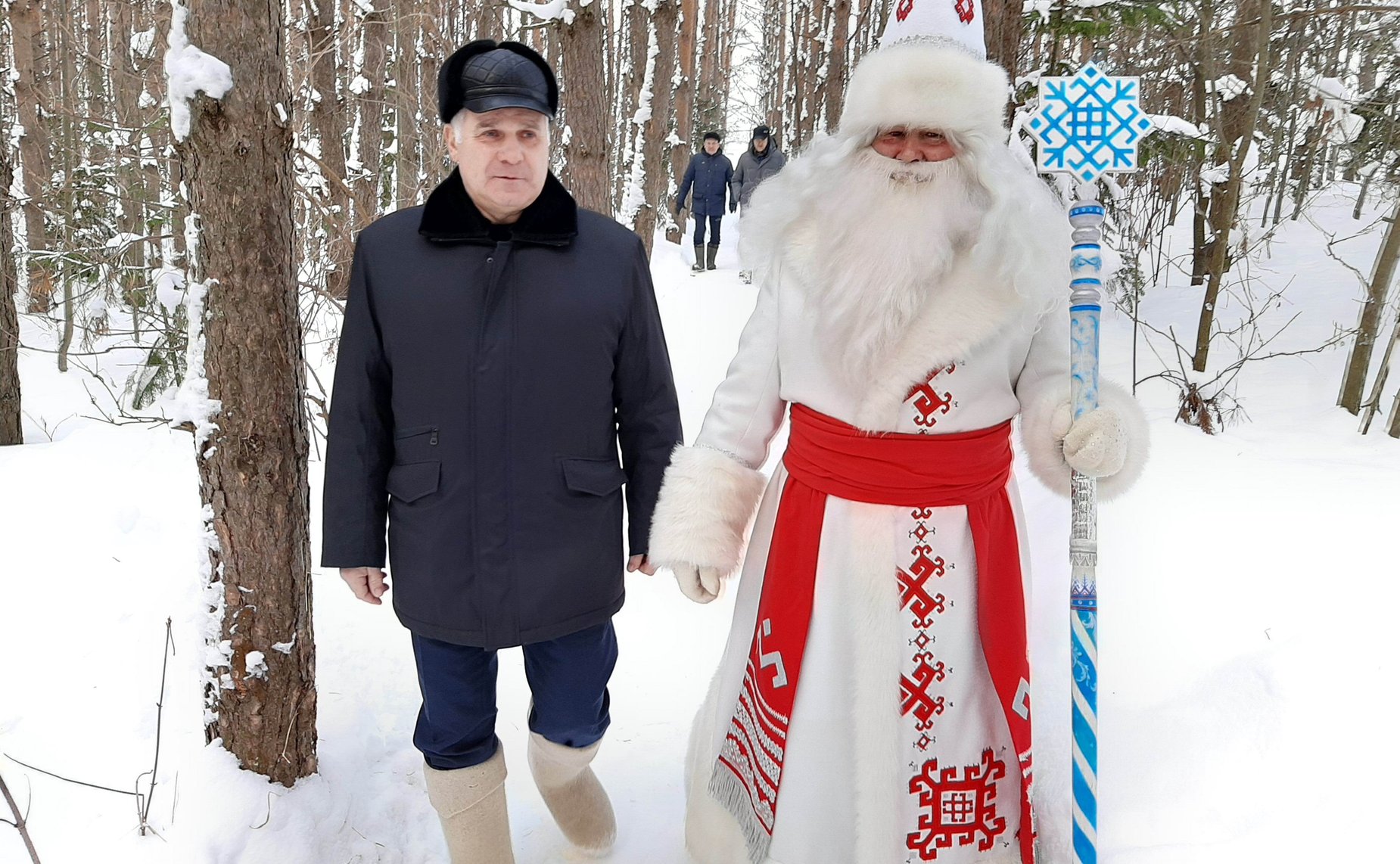 Сергей Мартынов в ходе поездки в регион посетил село Кукнур, которое считается резиденцией Йушто Кугыза — марийского Деда Мороза
