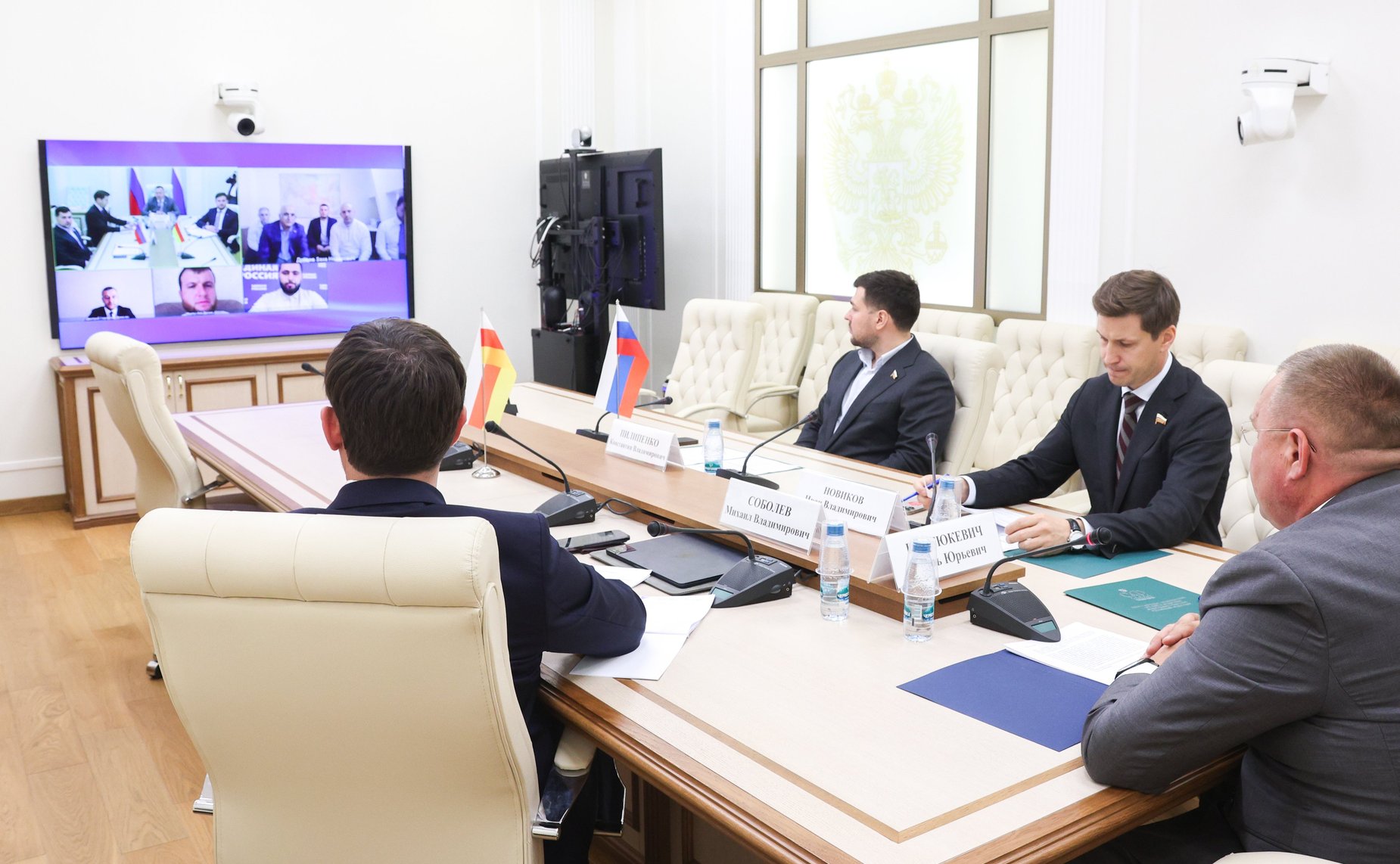 Встреча координатора Палаты молодых законодателей при Совете Федерации Игоря Кастюкевича с Председателем Комитета по внешней политике и межпарламентским связям Парламента Республики Южная Осетия