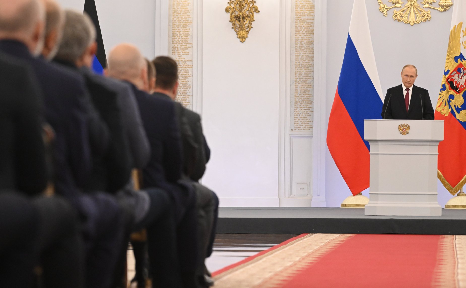 Выступление Президента России Владимира Путина на церемонии подписания договоров о принятии ДНР, ЛНР, Запорожской и Херсонской областей в состав России