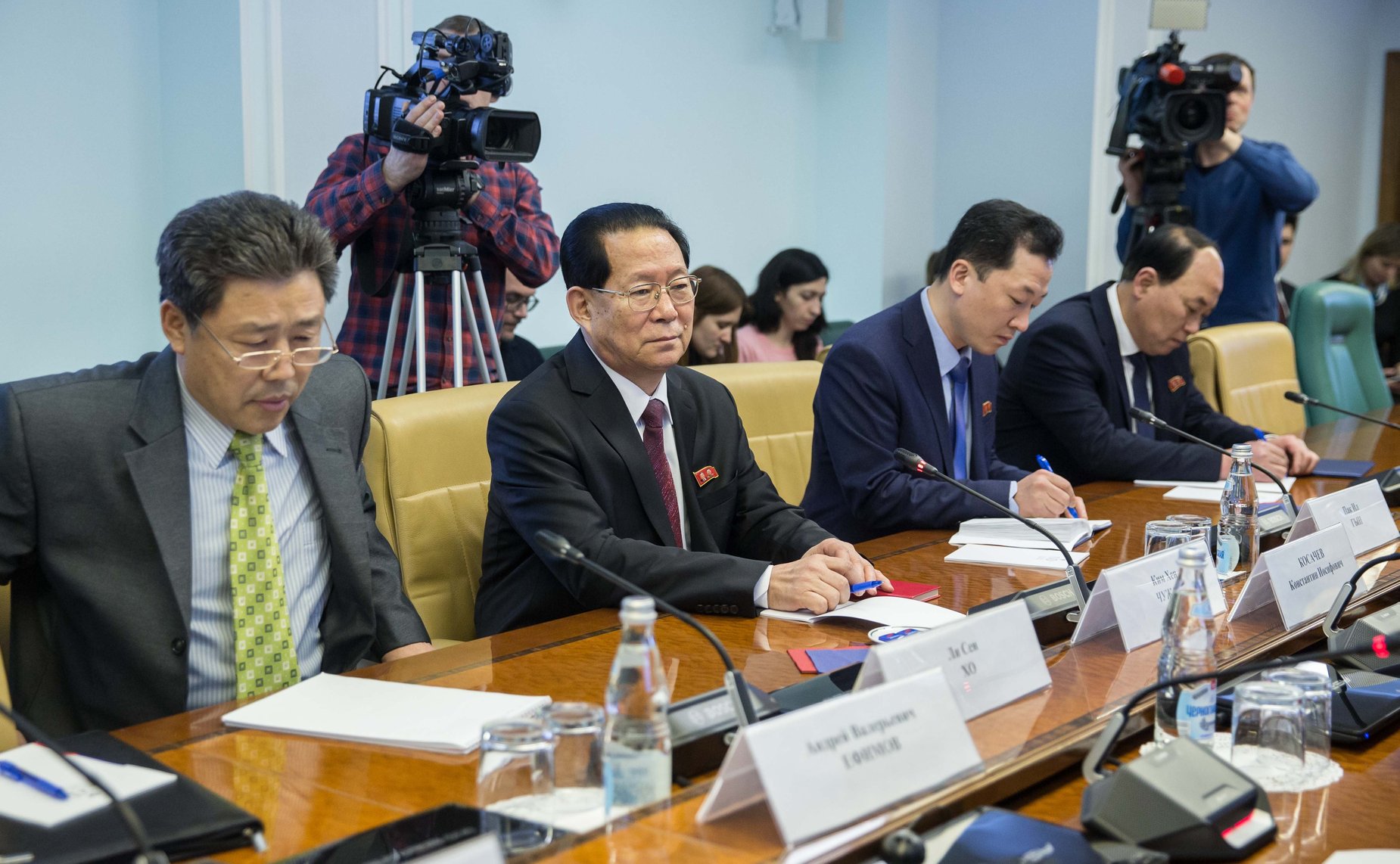 Встреча Константина Косачева с Чрезвычайным и Полномочным Послом КНДР в РФ Ким Хен Чжуном