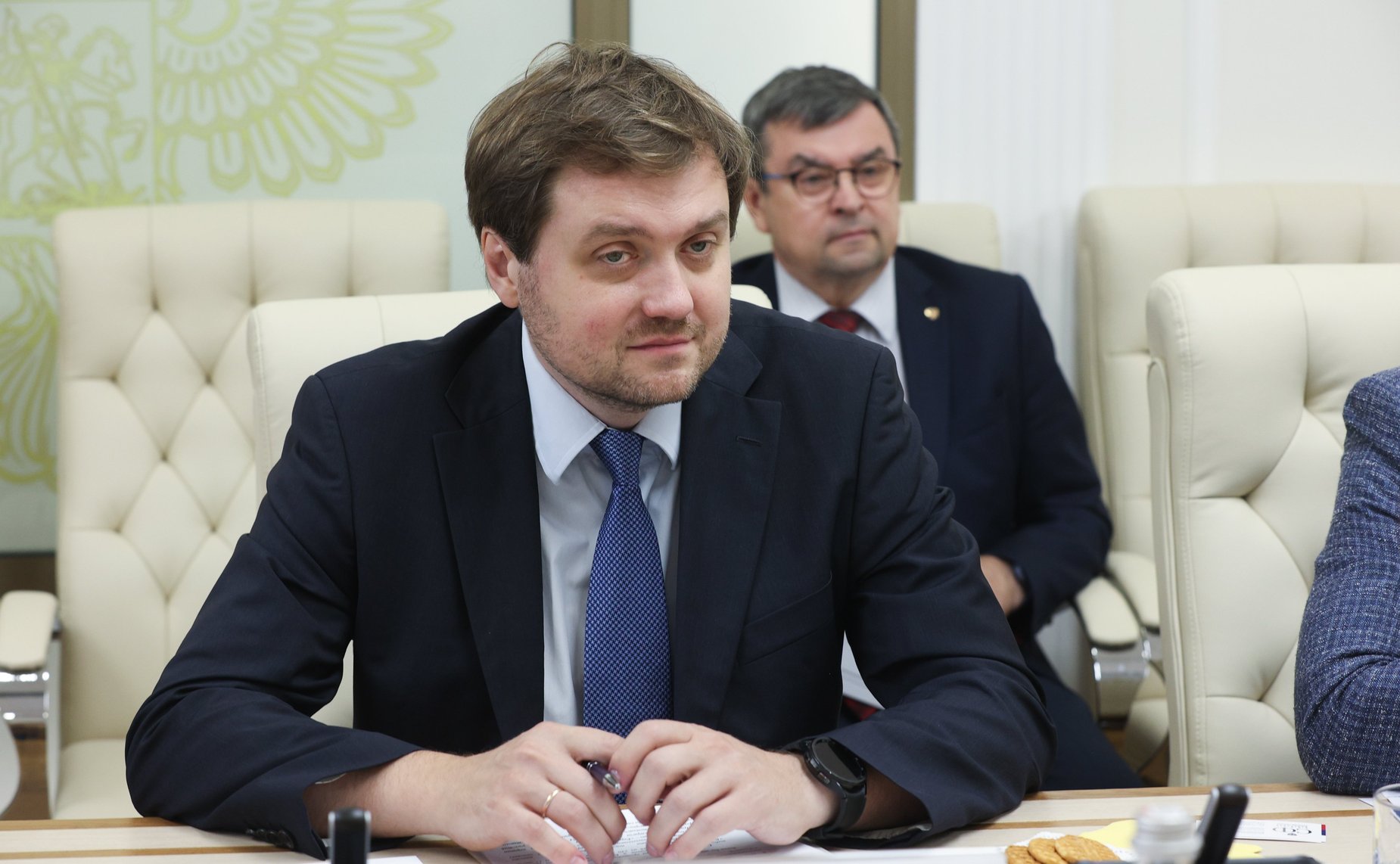 Встреча члена Комитета СФ по бюджету и финансовым рынкам Василия Иконникова с председателем болгарской политической партии «Возрождение» Костадином Костадиновым