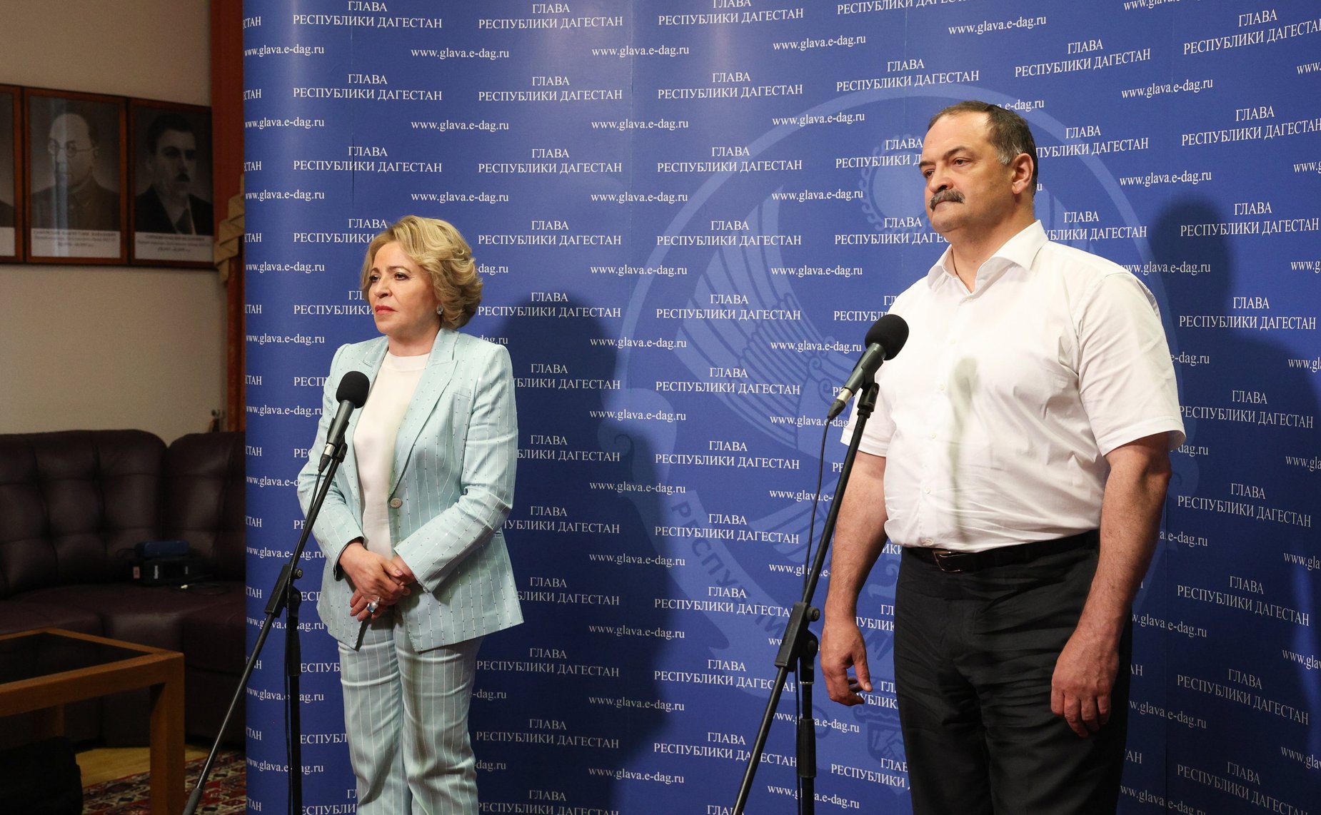 Пресс-подход Валентины Матвиенко и Сергея Меликова