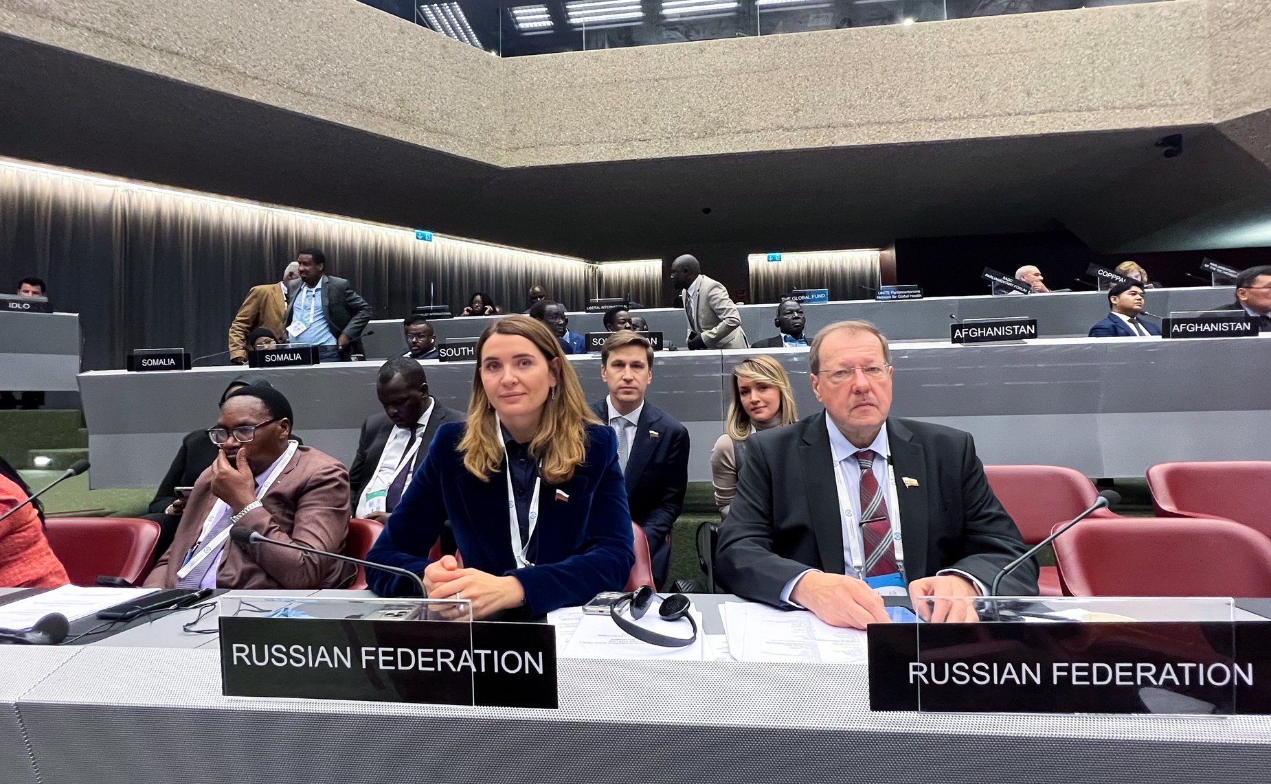 Сенаторы в составе делегации Федерального Собрания РФ участвуют в 151-й Ассамблее Межпарламентского союза в Женеве
