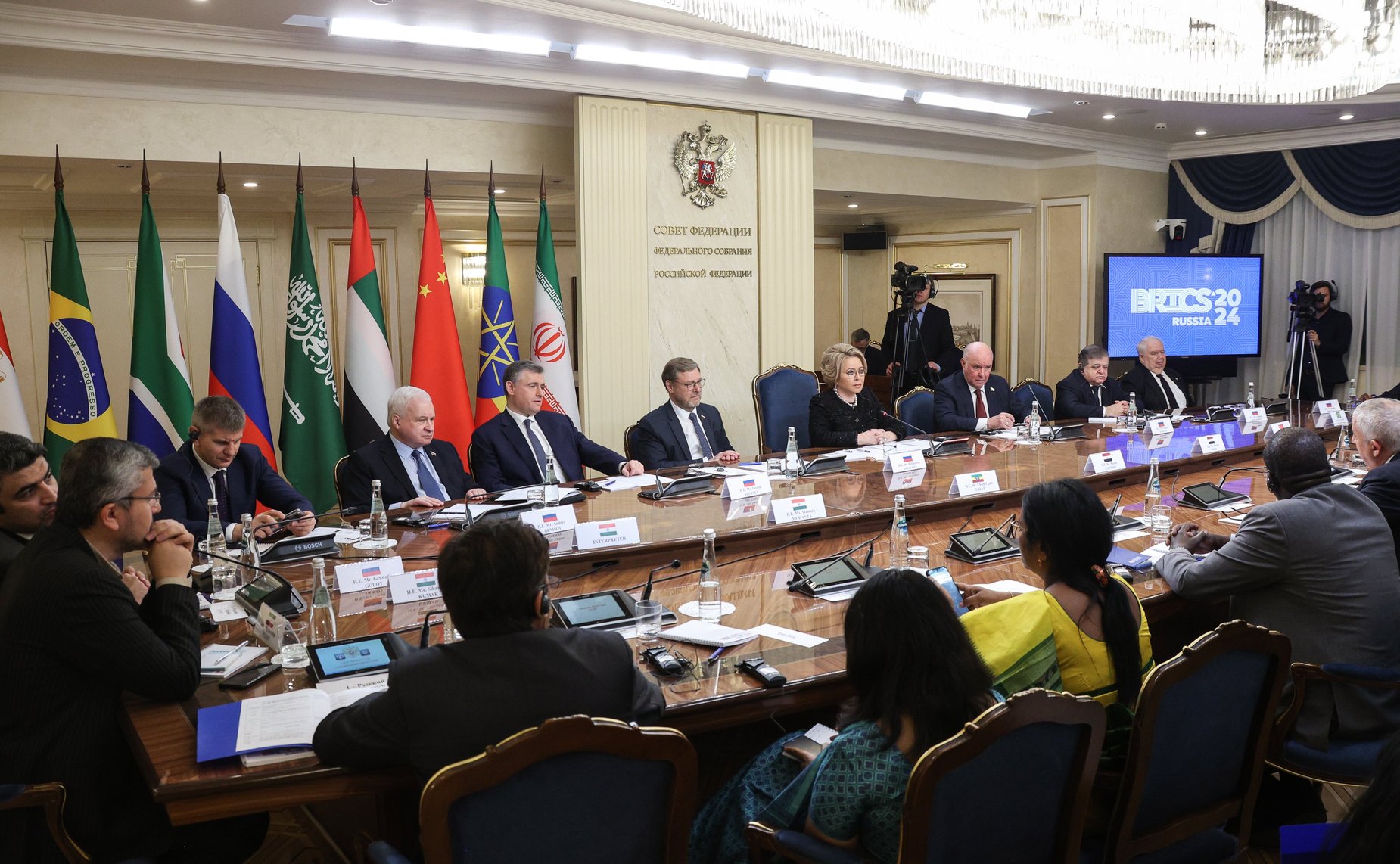 Встреча Председателя Совета Федерации Валентины Матвиенко с председателями комитетов по международным делам парламентов (палат парламентов) стран БРИКС