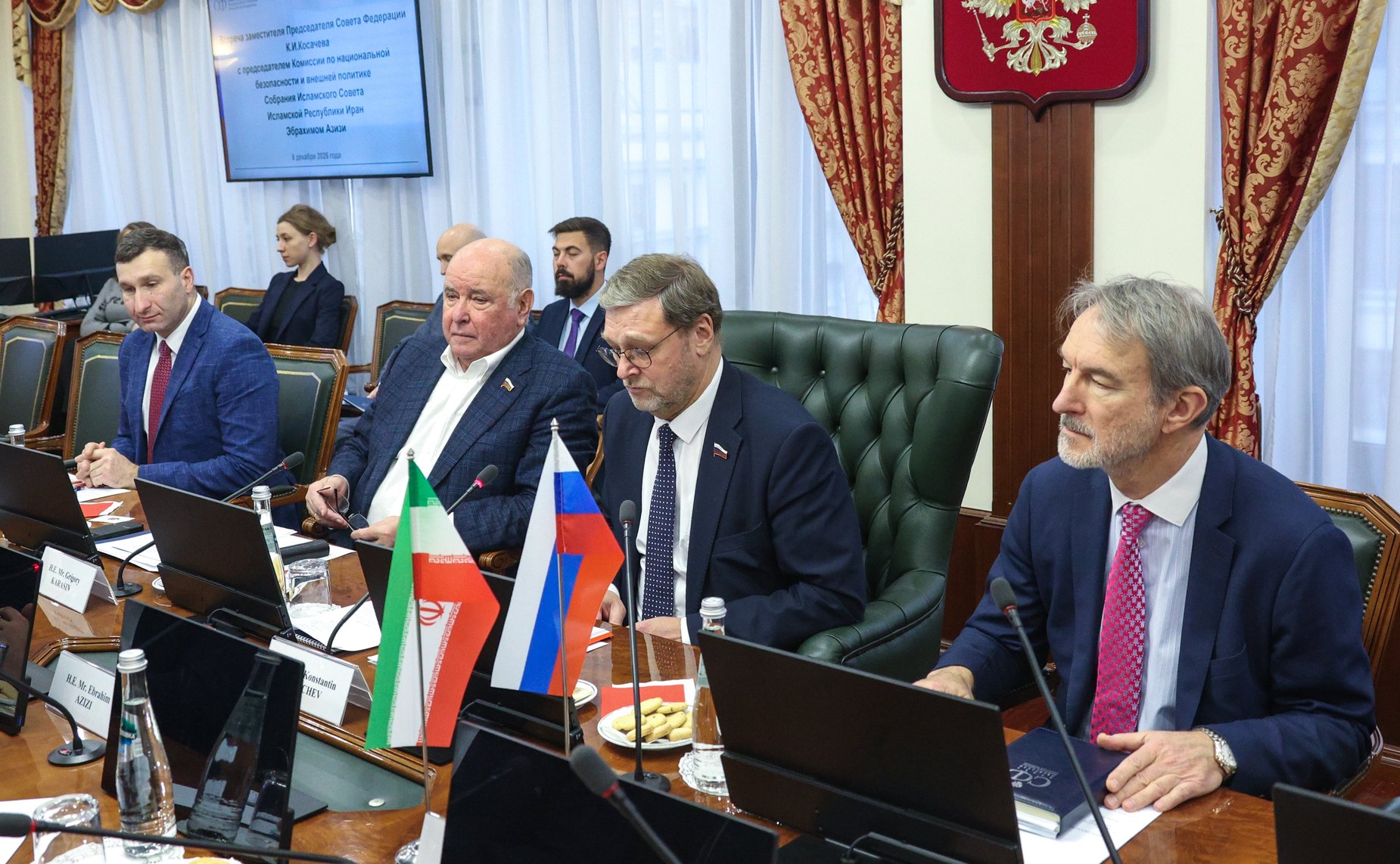 Встреча сенаторов РФ с председателем Комиссии по национальной безопасности и внешней политике Меджлиса Исламского Совета Исламской Республики Иран