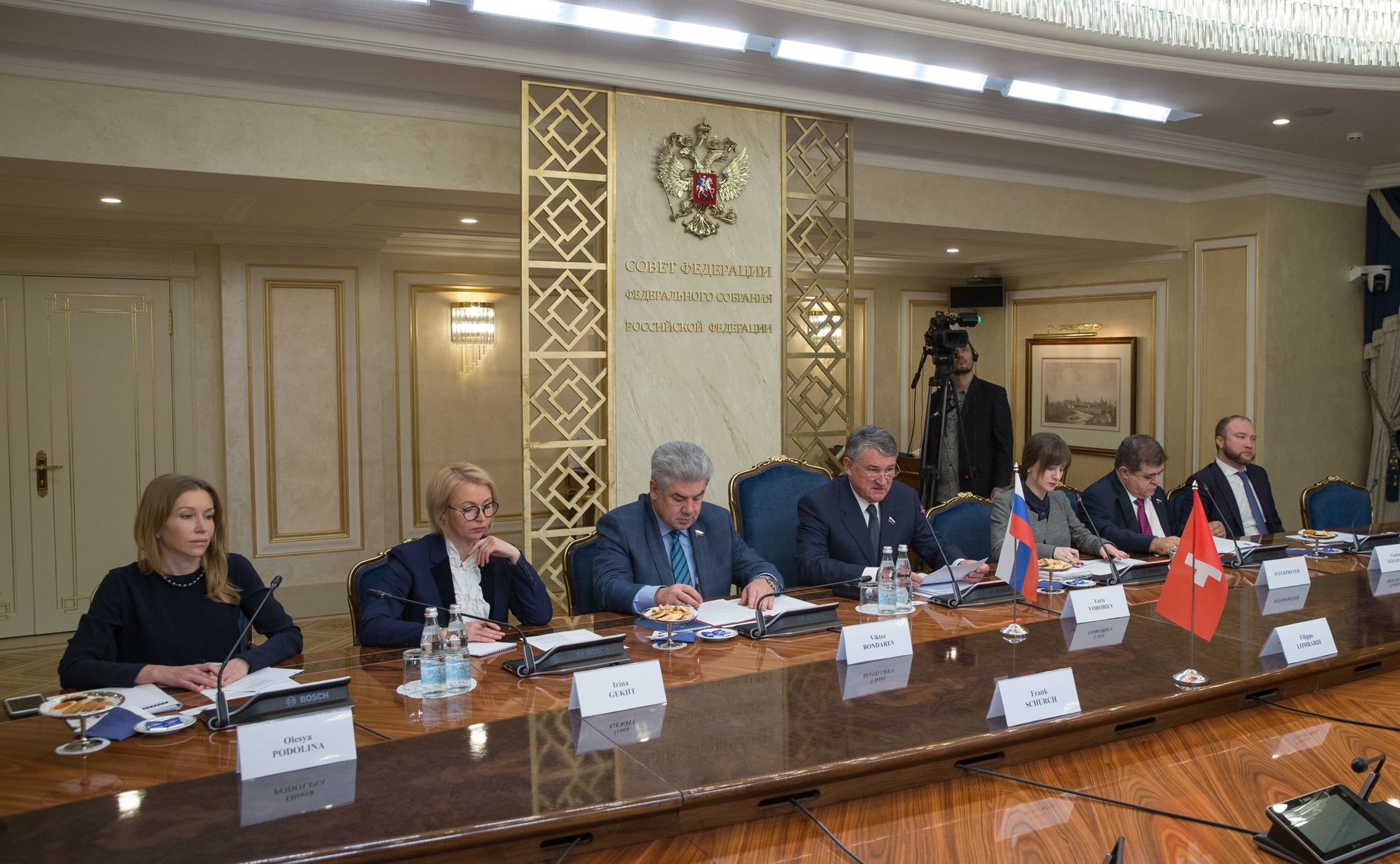 Встреча Ю. Воробьева с председателем Внешнеполитической комиссии Совета кантонов, сопредседателем группы дружбы «Швейцария-Россия» Федерального Собрания Швейцарской Конфедерации Филиппо Ломбарди