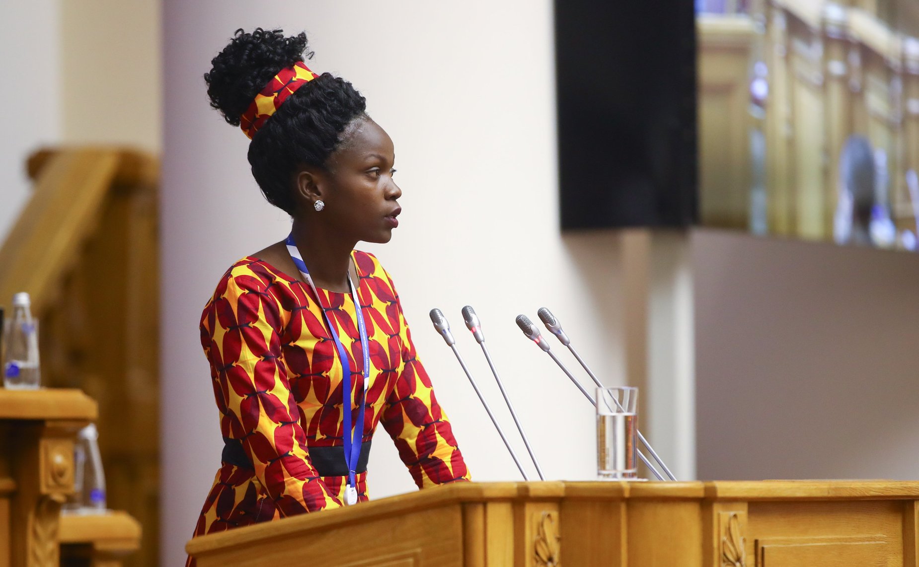 Выступление председателя Форума молодых парламентариев Маурино Сору