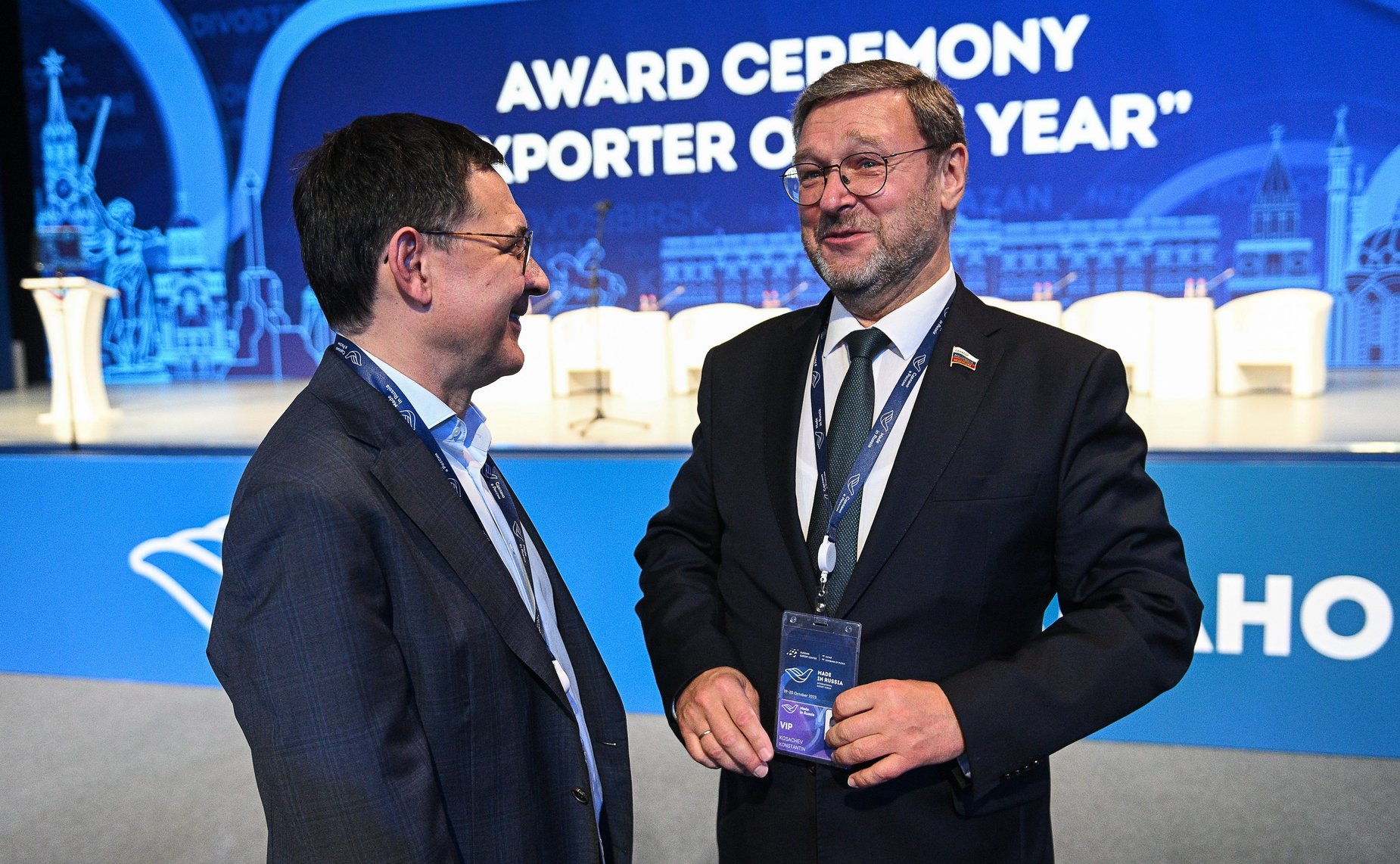 Заместители Председателя Совета Федерации Николай Журавлев и Константин Косачев приняли участие в Международном экспортном форуме «Сделано в России — 2023»