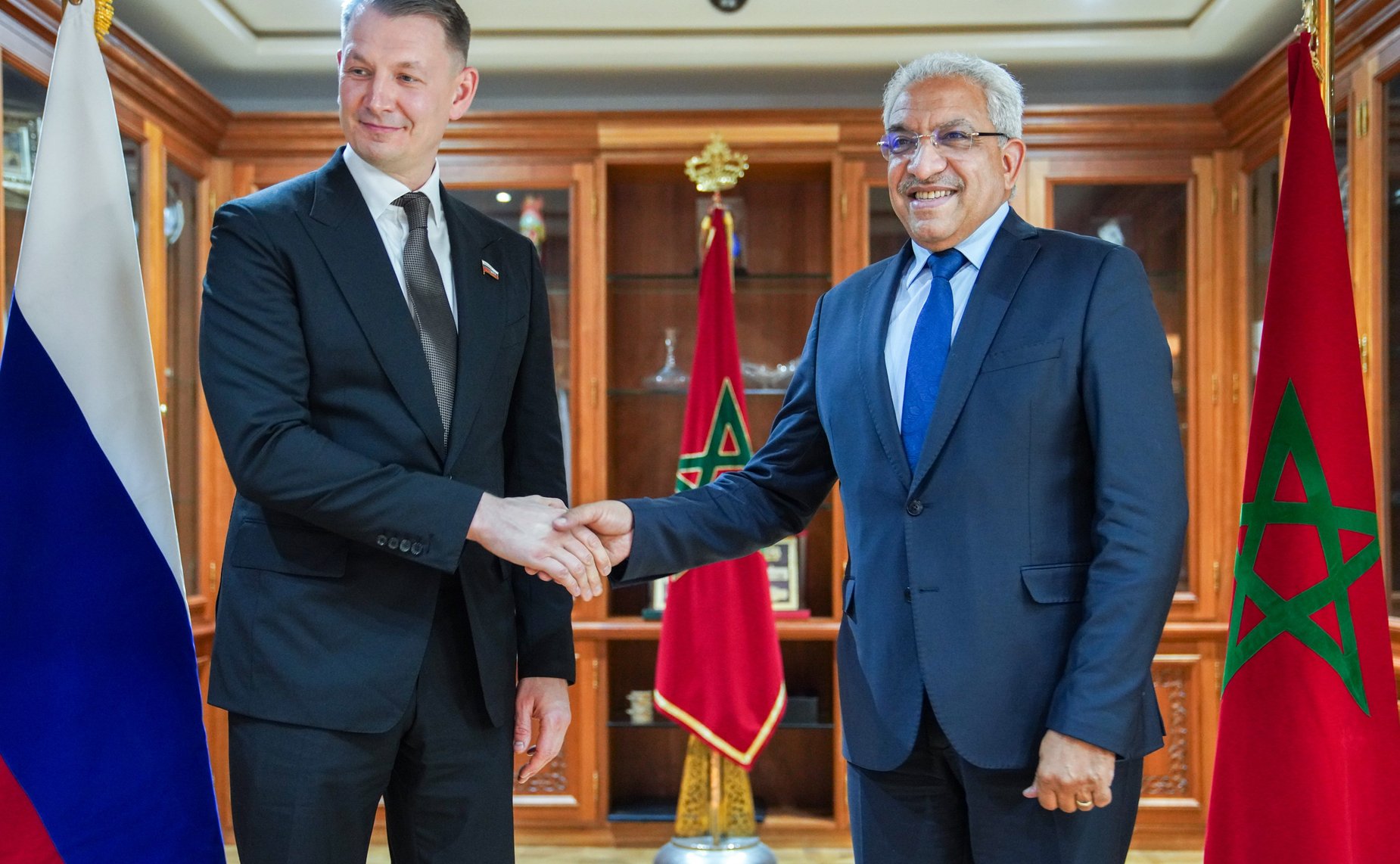 Участие делегации Совета Федерации в заседании группы по сотрудничеству Совета Федерации с Палатой советников Королевства Марокко. Встреча с первым заместителем Председателя Палаты представителей Королевства Марокко Мохамедом Саббари