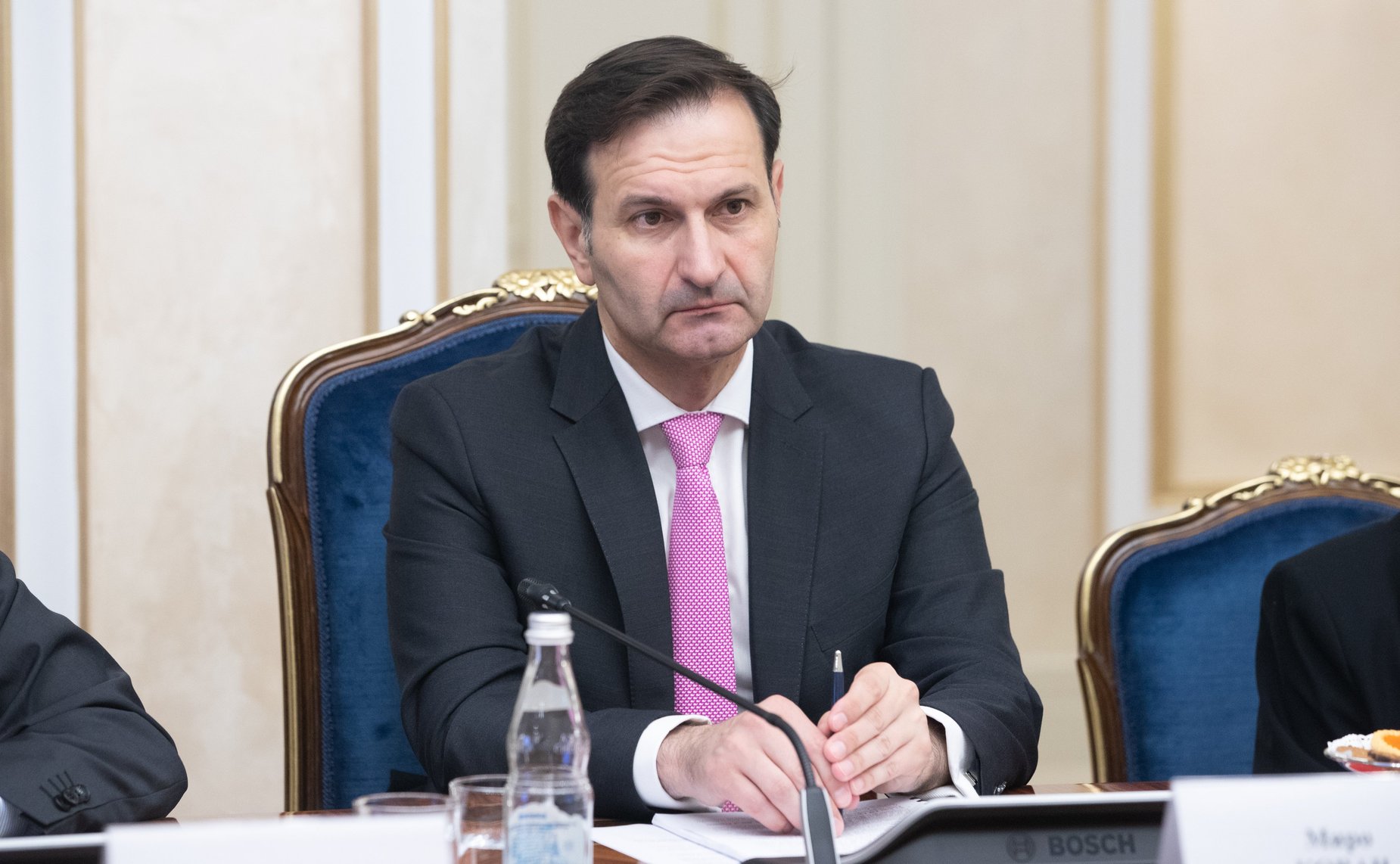 Встреча Константина Косачева с делегацией Комитета Хорватского сабора по внешней политике во главе с председателем Комитета Миро Ковачем