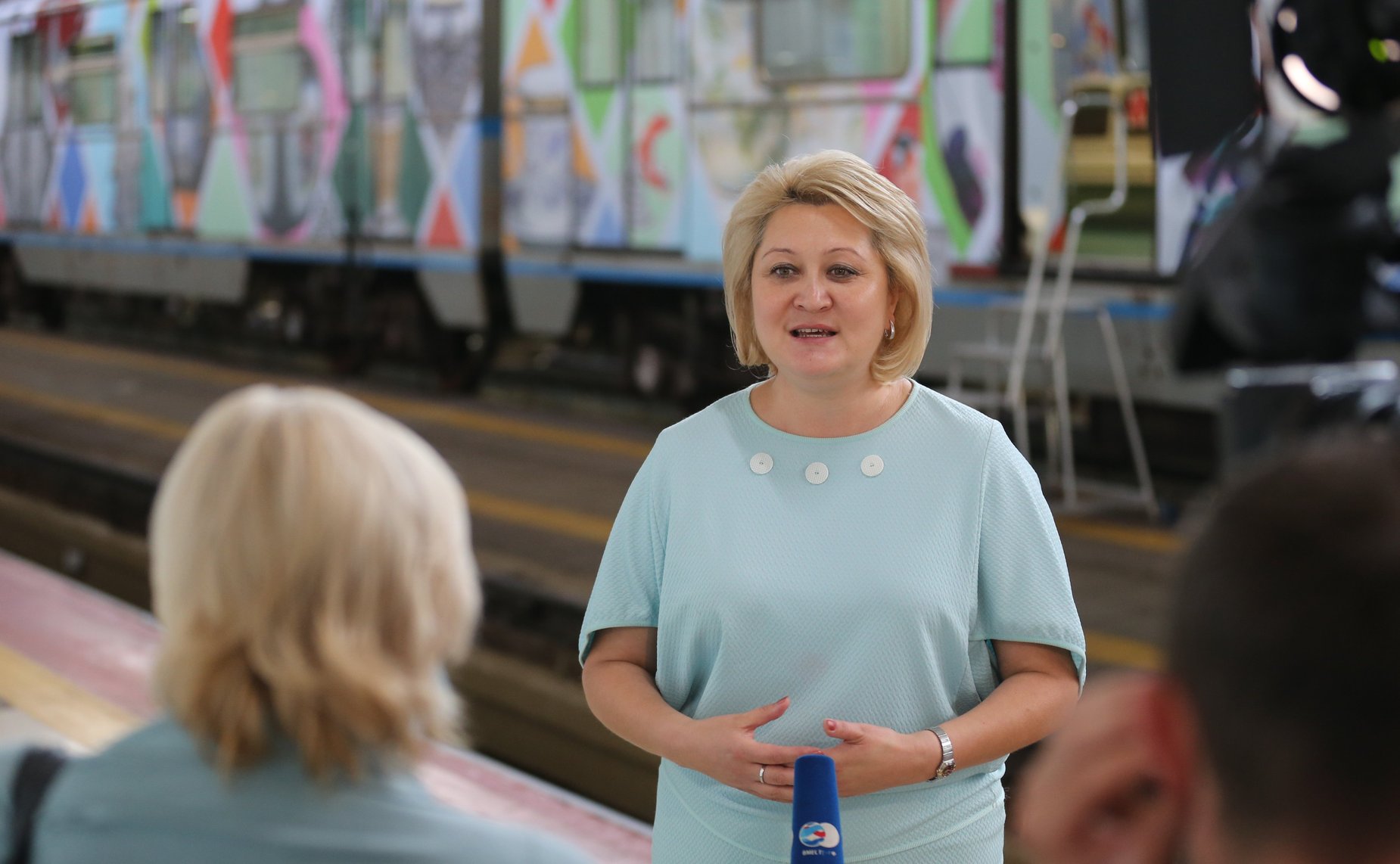 Лилия Гумерова приняла участие в церемонии запуска тематического метропоезда «Народные промыслы»