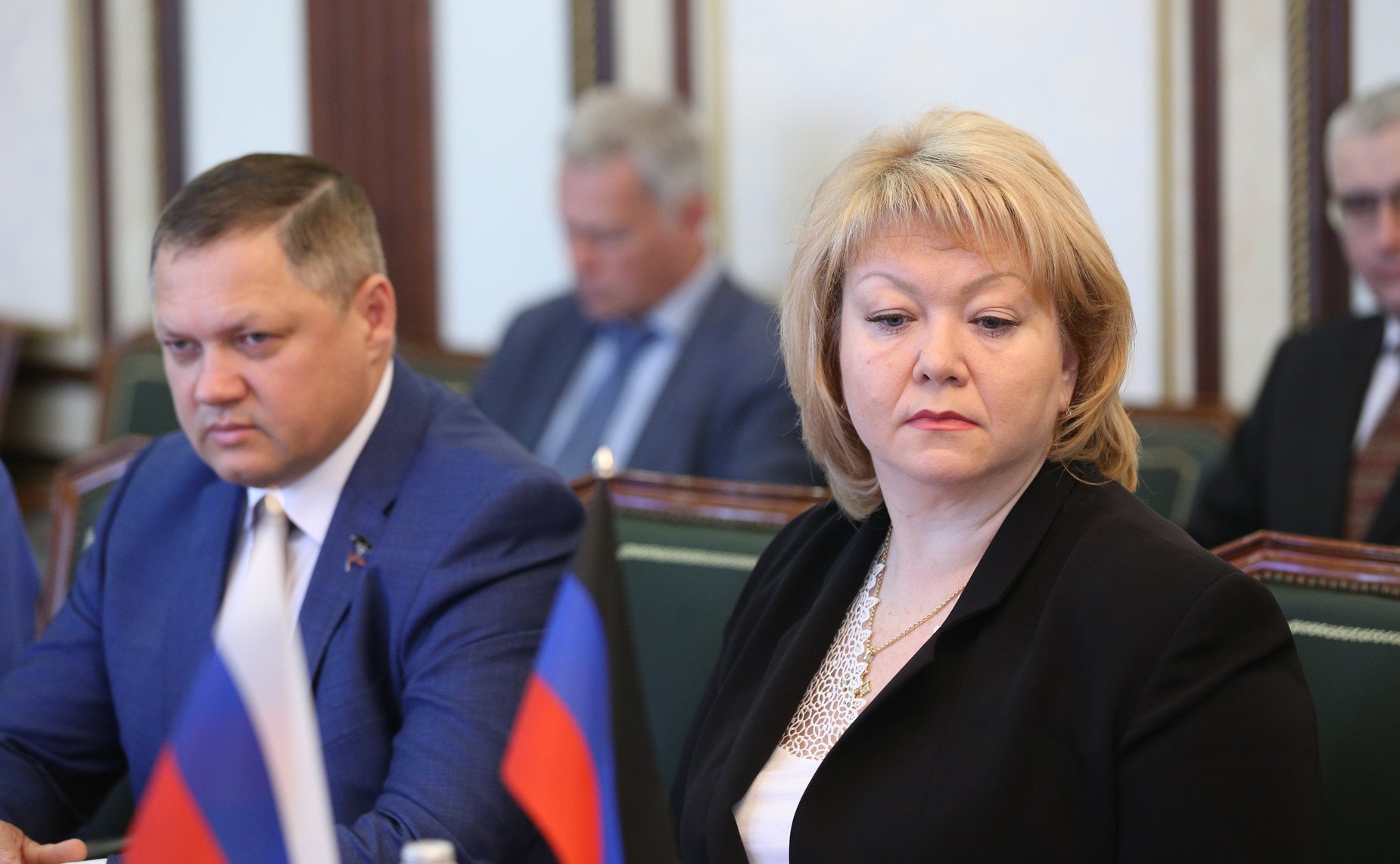 Встреча заместителя Председателя Совета Федерации Константина Косачева с Председателем Народного Совета Донецкой Народной Республики Владимиром Бидёвкой