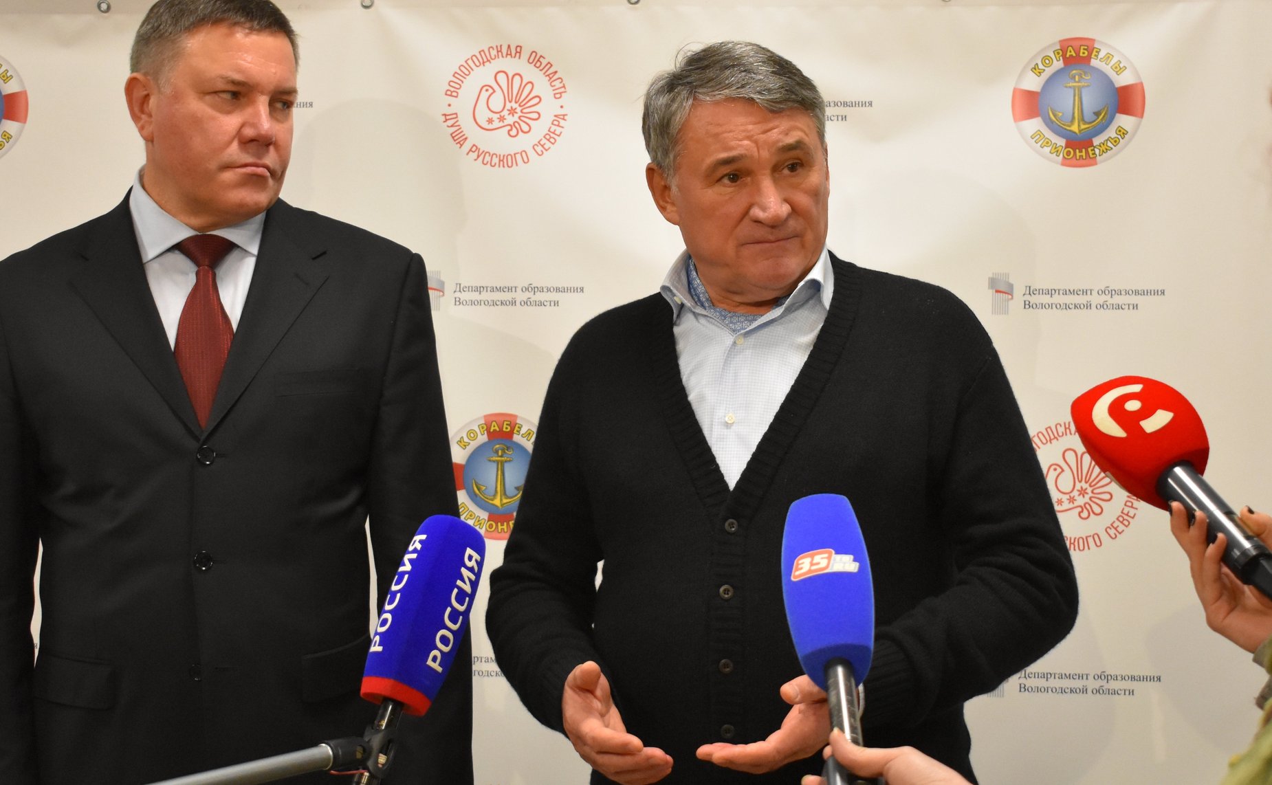 Торжественная церемония открытия здания кадетской школы в центре «Корабелы Прионежья» в Вытегорском районе Вологодской области