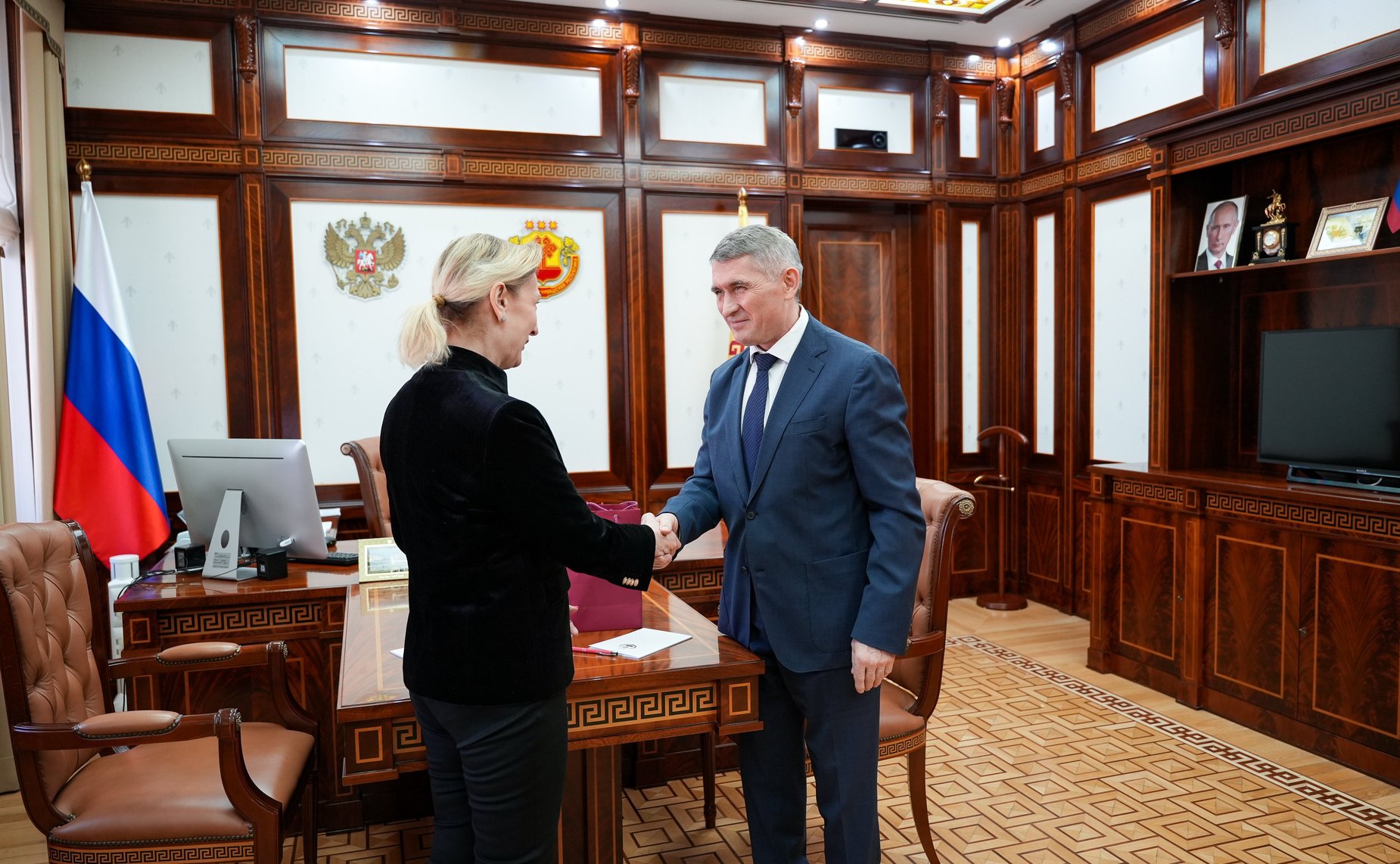 Встреча Инны Святенко с главой Чувашской Республики Олегом Николаевым