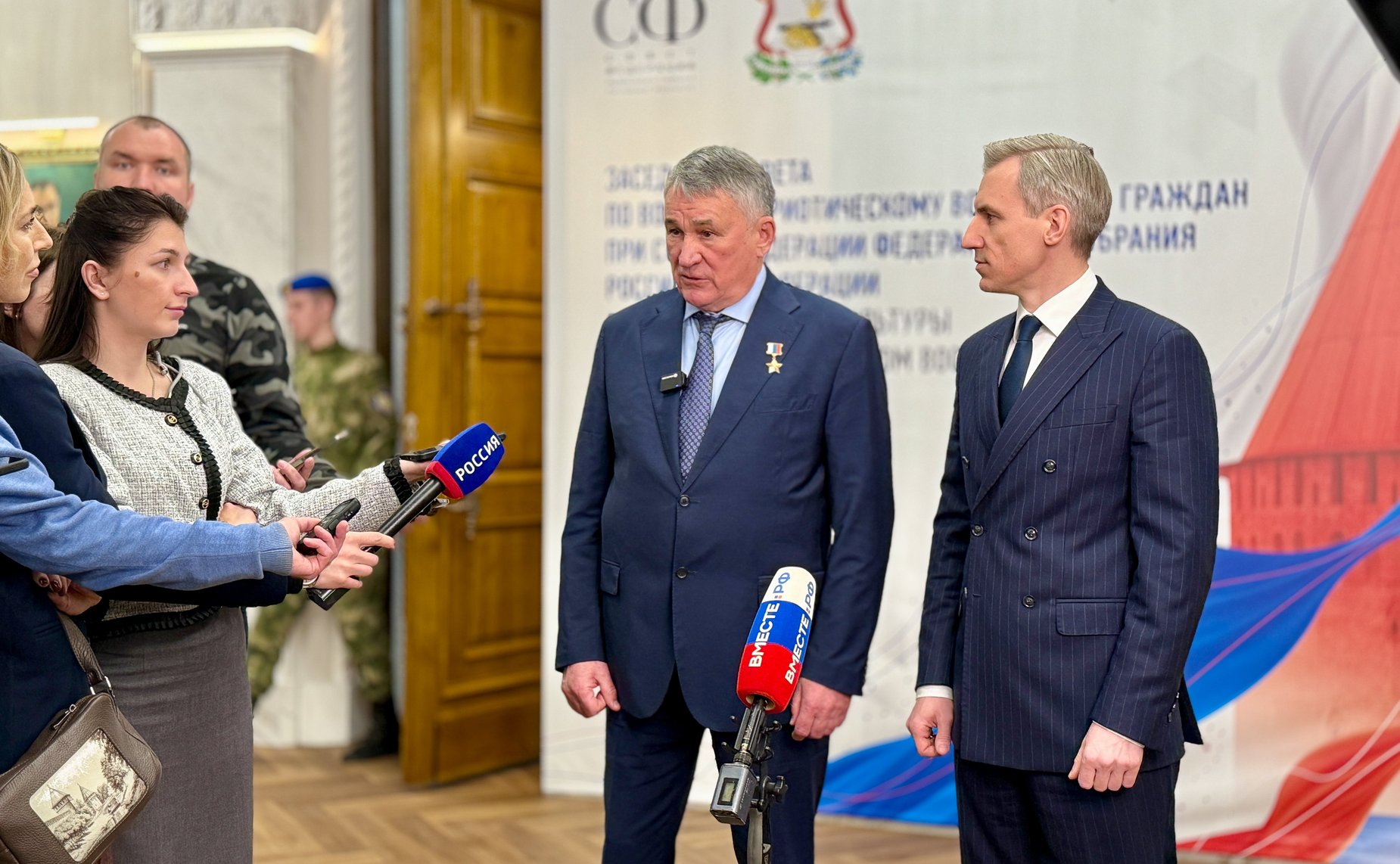 Пресс-подход по итогам выездного заседания Совета по военно-патриотическому воспитанию граждан при Совете Федерации