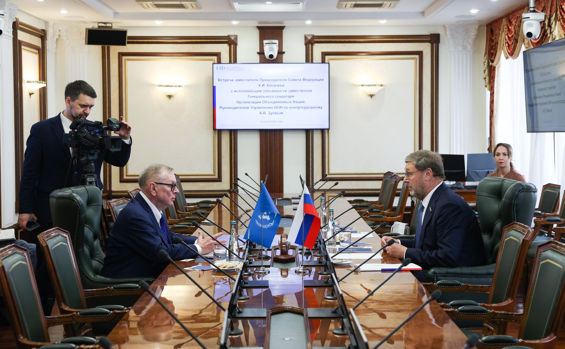 Встреча Константина Косачева c исполняющим обязанности заместителя Генерального секретаря ООН, Руководителем Управления ООН по контртерроризму