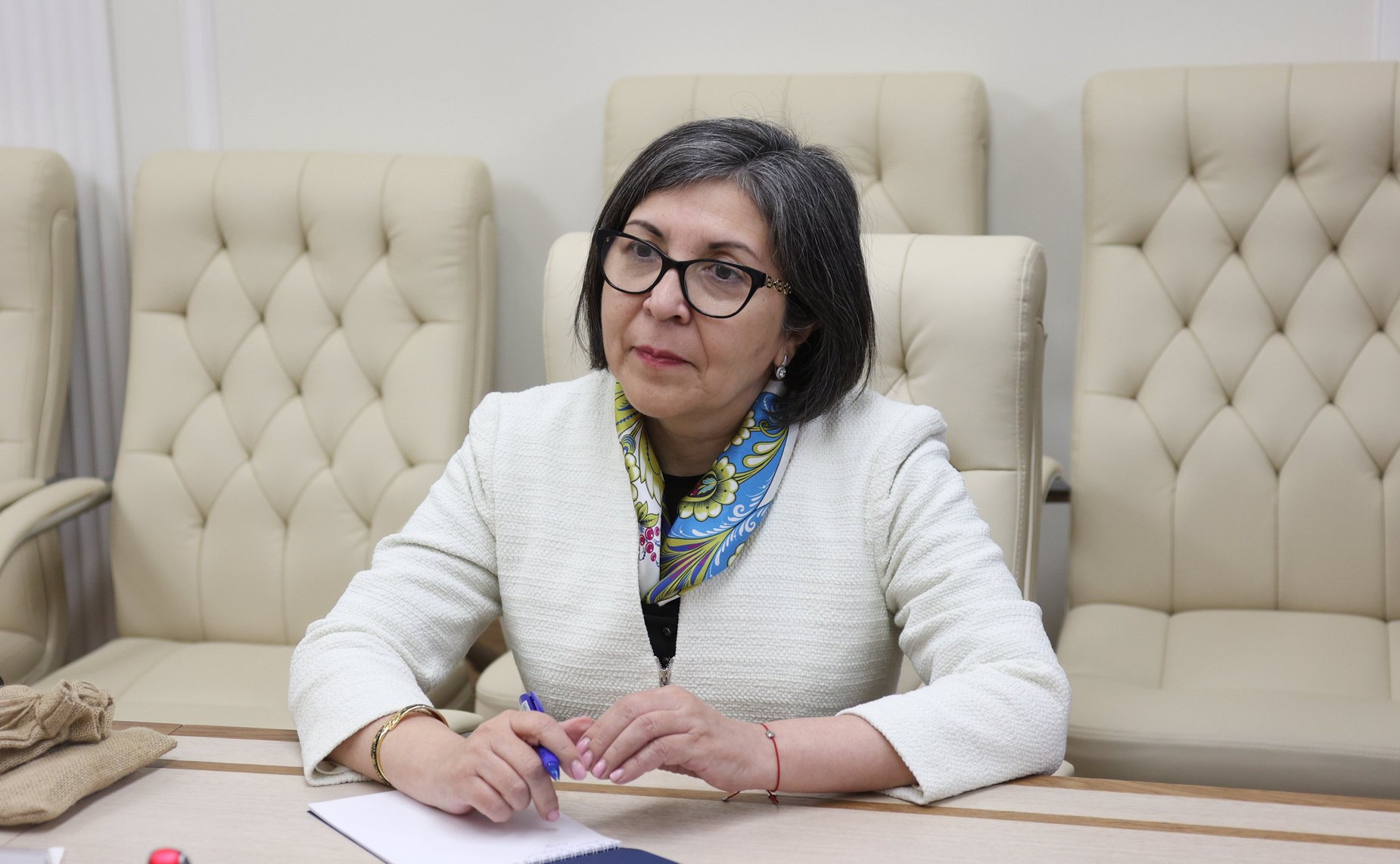 Константин Косачев провел встречу с Чрезвычайным и Полномочным Послом Многонационального Государства Боливия в Российской Федерации Марией Луисой Рамос Урсагасте