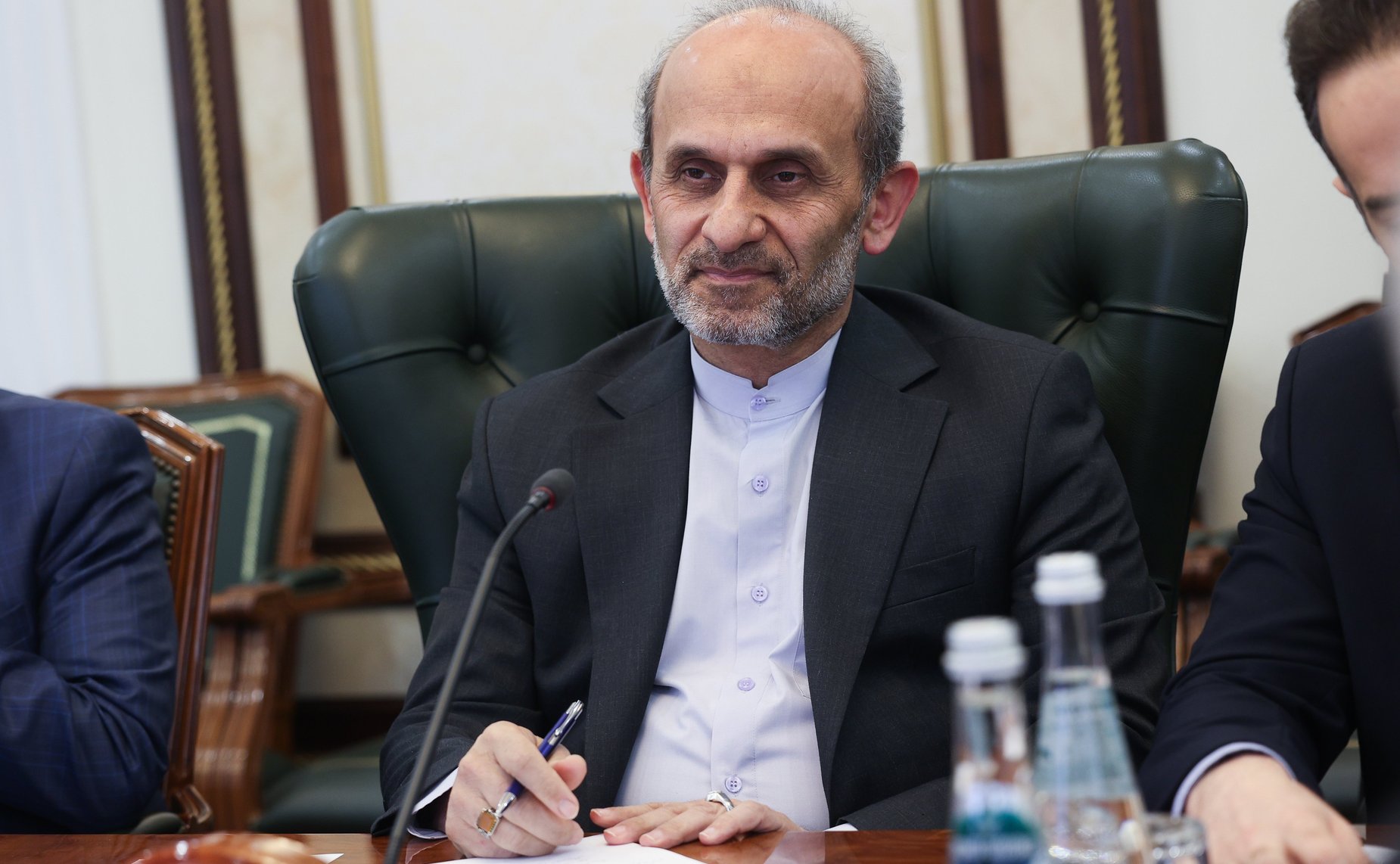 Встреча заместителя Председателя Совета Федерации Константина Косачева с руководителем Организации Гостелерадио Исламской Республики Иран Пейманом Джебели