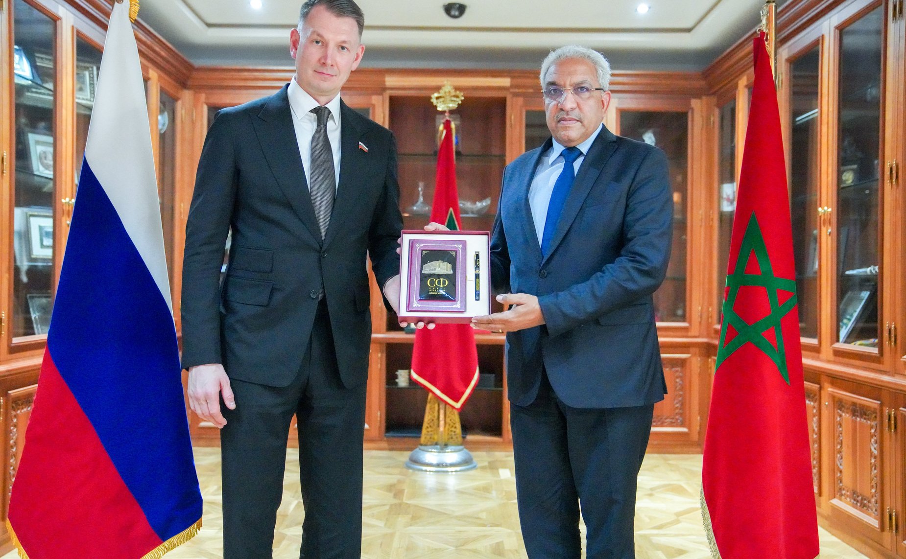 Участие делегации Совета Федерации в заседании группы по сотрудничеству Совета Федерации с Палатой советников Королевства Марокко. Встреча с первым заместителем Председателя Палаты представителей Королевства Марокко Мохамедом Саббари