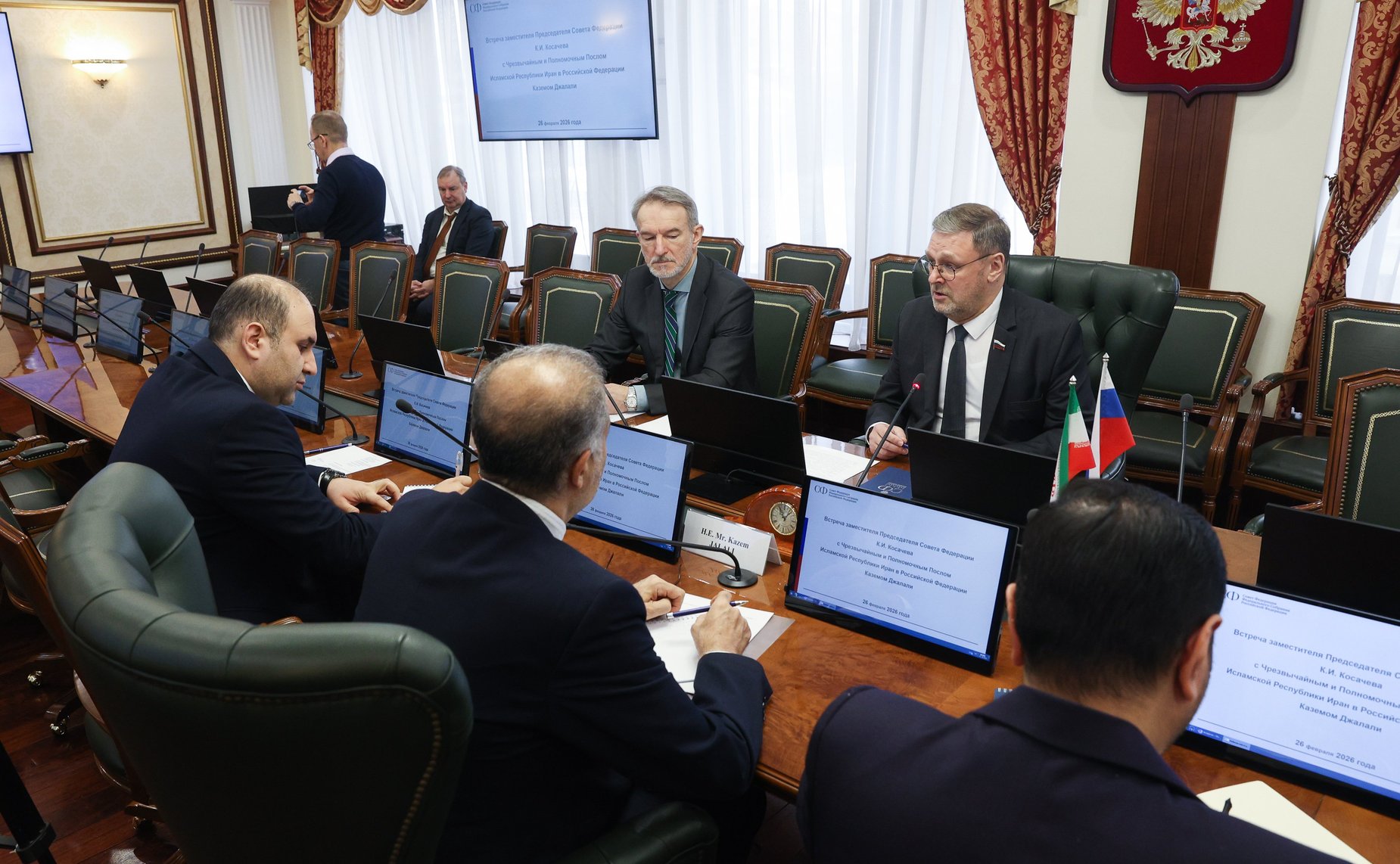 Встреча заместителя Председателя Совета Федерации Константина Косачева с Чрезвычайным и Полномочным Послом Исламской Республики Иран в Российской Федерации Каземом Джалали