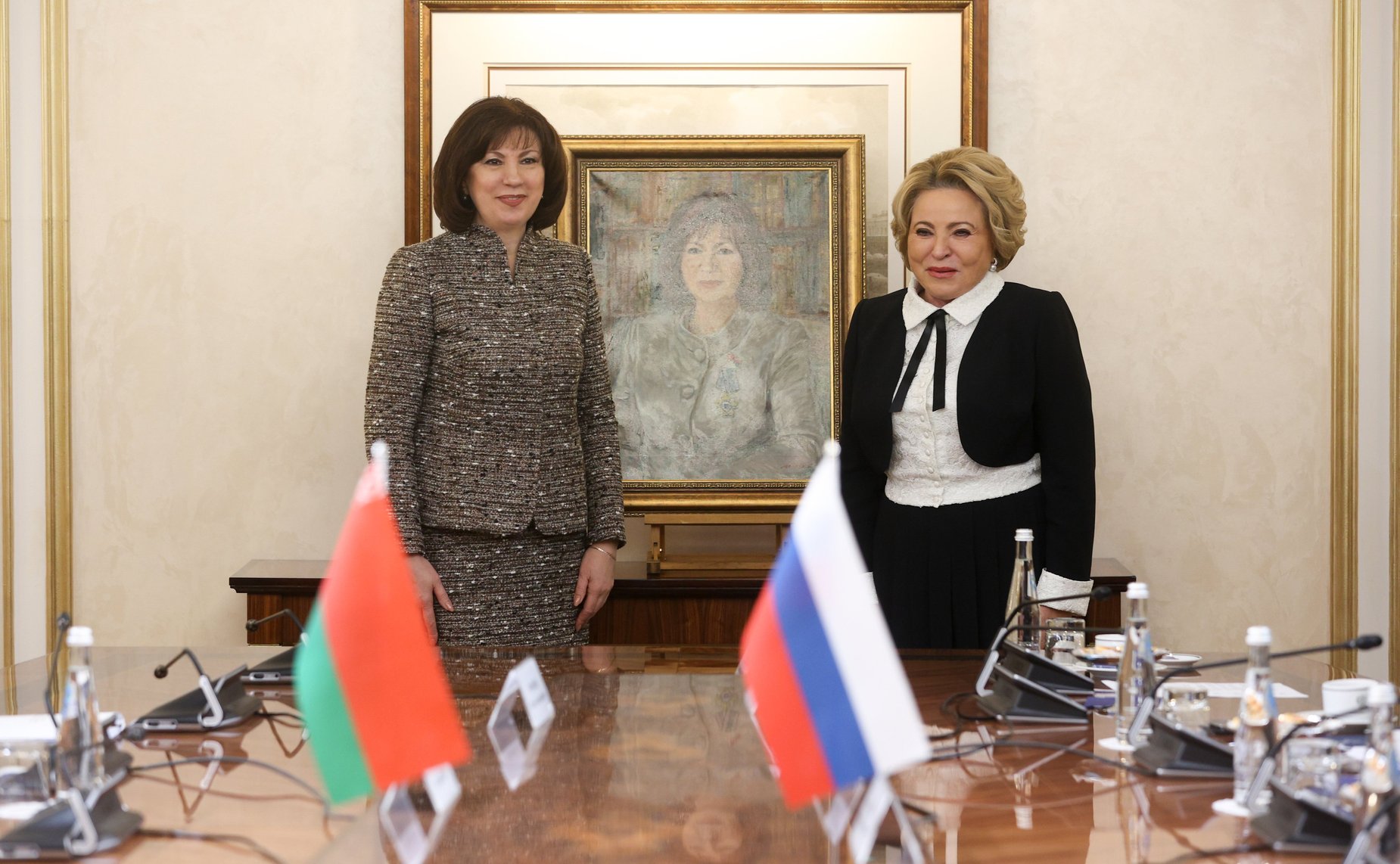 Встреча Председателя Совета Федерации Валентины Матвиенко с Председателем Совета Республики Национального Собрания Республики Беларусь Натальей Кочановой