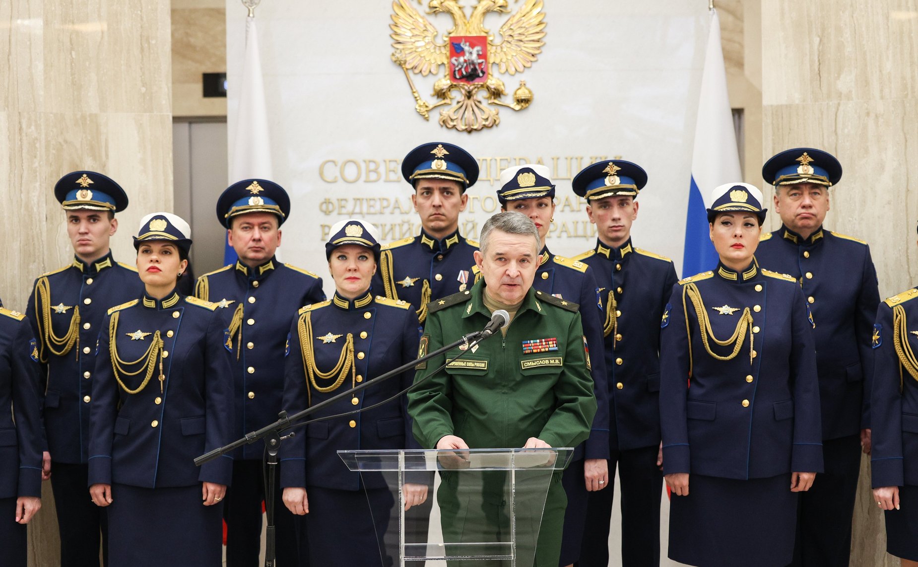 Торжественная встреча сенаторов РФ с воинами-интернационалистами, посвященная 35-й годовщине вывода советских войск с территории Республики Афганистан