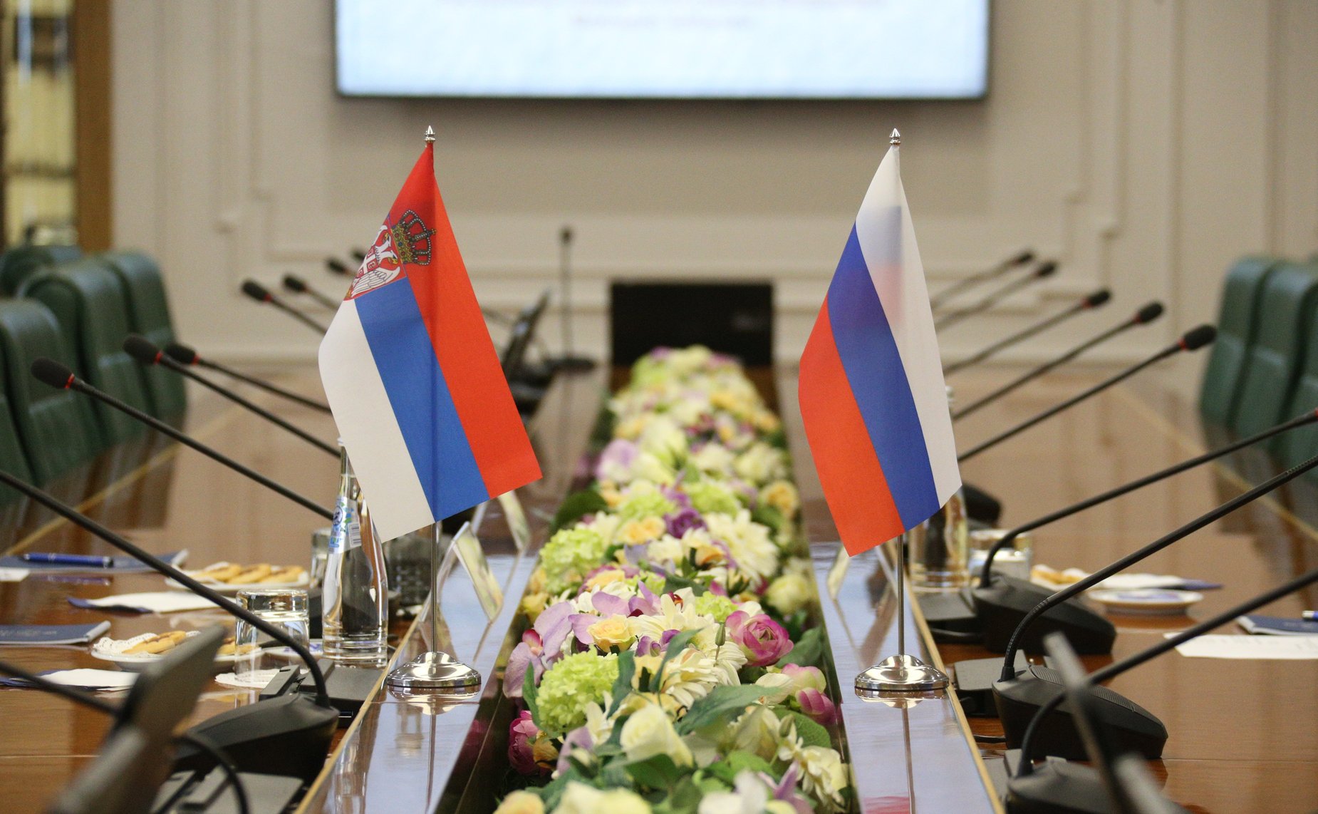 Встреча заместителя Председателя СФ Константина Косачева с Чрезвычайным и Полномочным Послом Республики Сербии в РФ