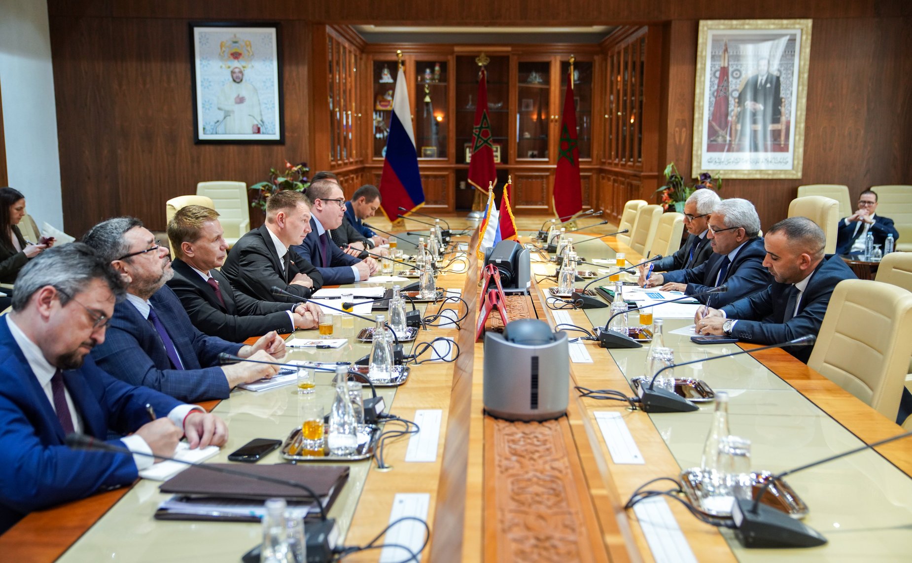 Участие делегации Совета Федерации в заседании группы по сотрудничеству Совета Федерации с Палатой советников Королевства Марокко. Встреча с первым заместителем Председателя Палаты представителей Королевства Марокко Мохамедом Саббари