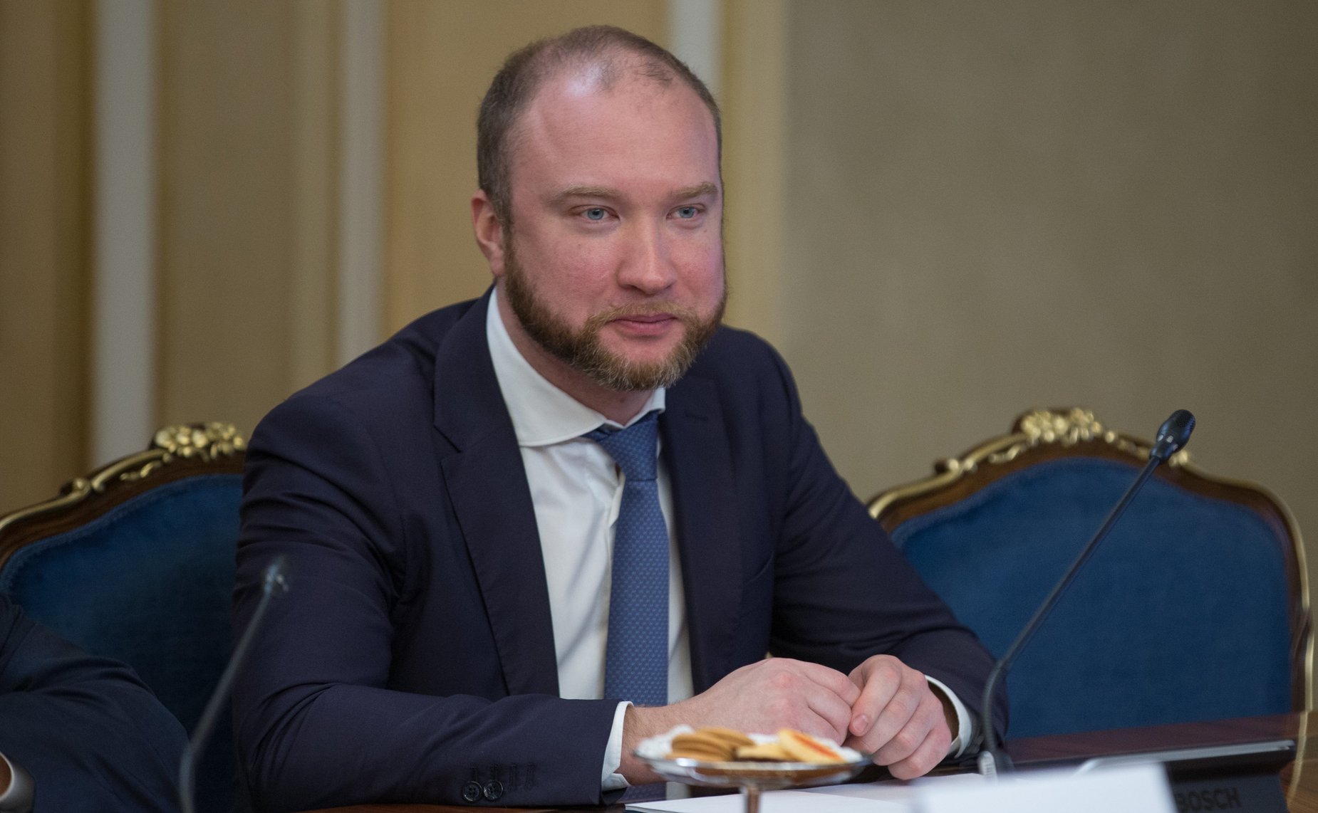 Встреча Ю. Воробьева с председателем Внешнеполитической комиссии Совета кантонов, сопредседателем группы дружбы «Швейцария-Россия» Федерального Собрания Швейцарской Конфедерации Филиппо Ломбарди