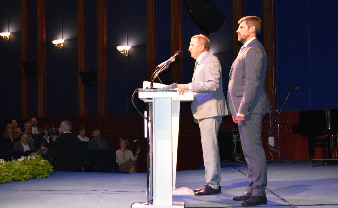 Сергей Березкин принял участие в торжественной церемонии официального вступления в должность главы города Рыбинска Дмитрия Рудакова