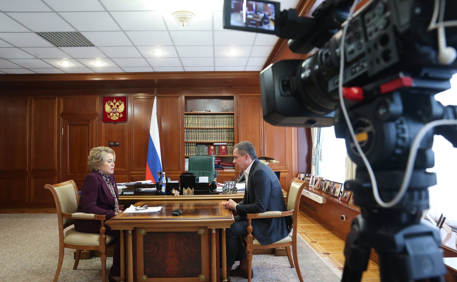 Встреча Председателя Совета Федерации Валентины Матвиенко с губернатором Белгородской области Вячеславом Гладковым