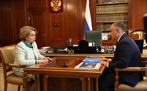 Председатель Совета Федерации провела встречу с губернатором Иркутской области