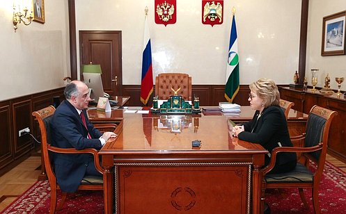Председатель СФ В. Матвиенко провела встречу с главой Кабардино-Балкарии Ю. Коковым