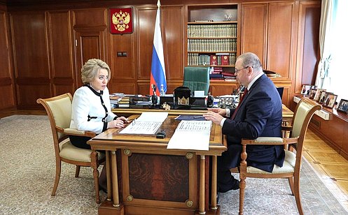 Председатель СФ В. Матвиенко провела встречу с губернатором Пензенской области О. Мельниченко
