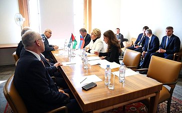 Встреча Председателя Совета Федерации Валентины Матвиенко с Председателем Палестинского национального совета Рухи Фаттухом