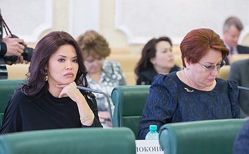 Заседание Оргкомитета Евразийского женского форума в Совете Федерации Белоконь и Перминова