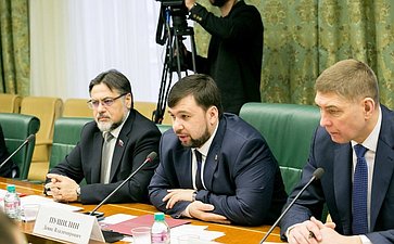 А. Пушилин на заседании Комитета общественной поддержки жителей Юго-Востока Украины