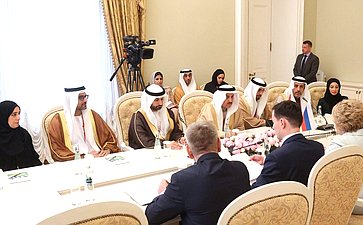 Валентина Матвиенко провела встречу с Председателем Федерального национального совета Объединенных Арабских Эмиратов Сакром Гоббашем
