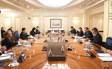 Встреча заместителя Председателя Совета Федерации Константина Косачева с Министром иностранных дел Республики Корея Чон Ый Ёном