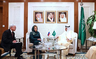 Встреча Председателя СФ Валентины Матвиенко с Министром иностранных дел Королевства Саудовская Аравия Аделем Джубейром