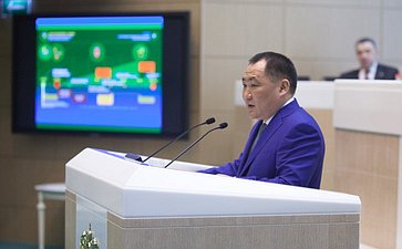 Выступление главы Республики Тыва Шолбан Кара-оола на 350-м заседании Совета Федерации. Март 2014
