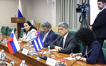 Встреча председателя Комитета Совета Федерации по международным делам Григория Карасина с Заместителем Министра иностранных дел Республики Куба Карлосом Фернандесом де Коссио